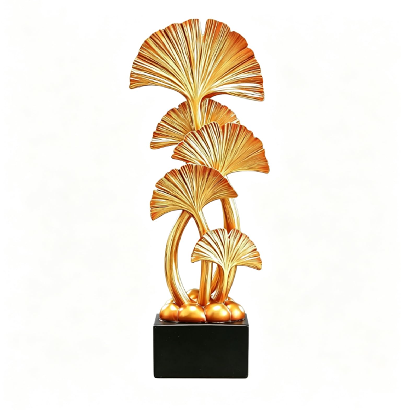 Hhhxkkuu Ginkgo Leaf Sculpture Premium Metal Art Ornament
