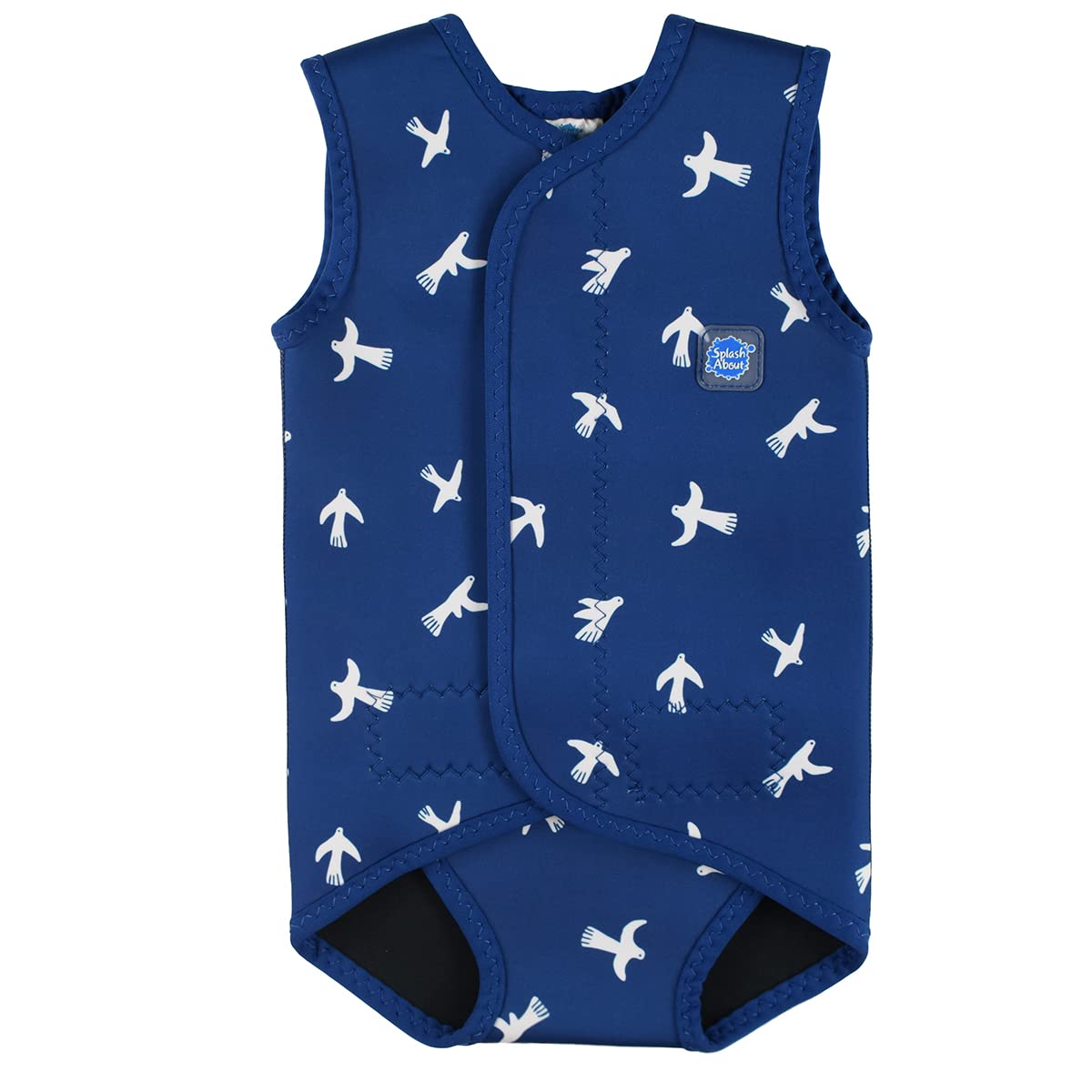 Splash About Baby Wrap Wetsuit, White Birds, 0-6 Months