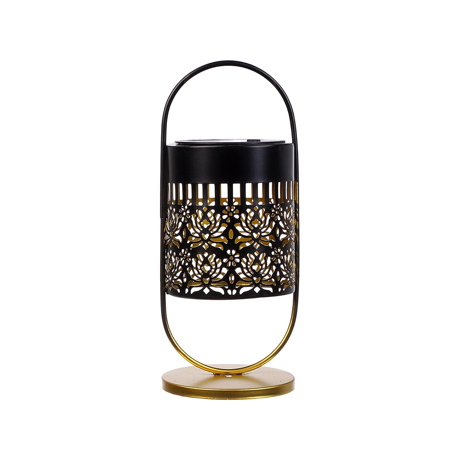Msioytog Metal Solar Fence Lamps Projecting Patterns for Yard Patio Decor Holiday Decoration Lights