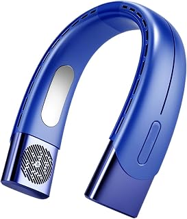 Portable Neck Fan, Bladeless Silent Rechargeable Cooling Device | Wearable Air Blower for Students, Adults, and Women, School, Travel, Cycling and Hot Summer Weather