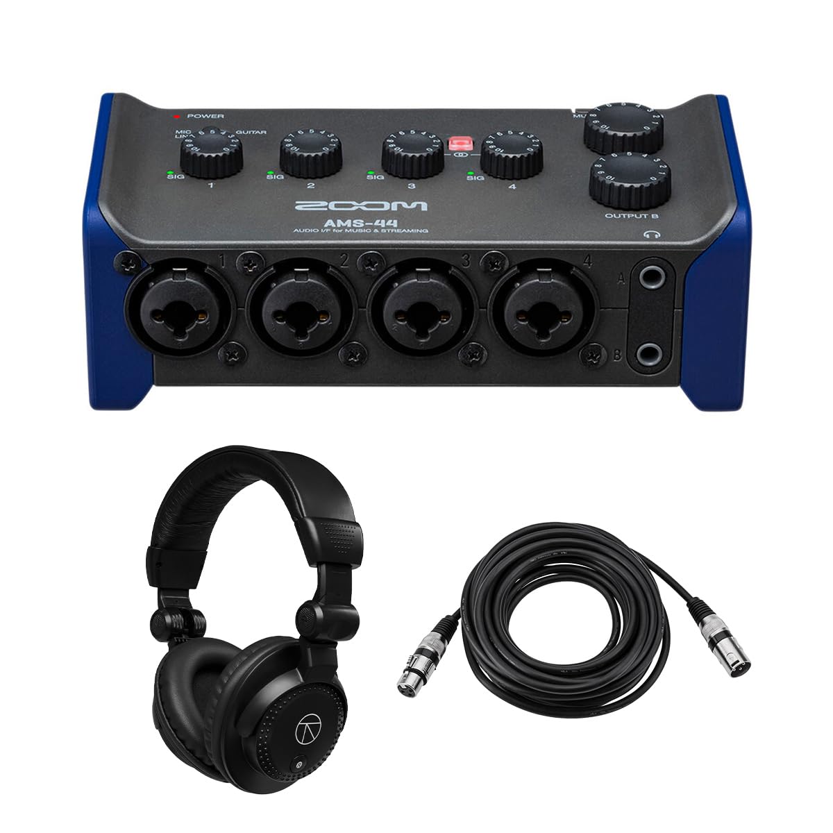 Amazon.com: Zoom AMS-44 4x4 USB Audio Interface, Bundle with