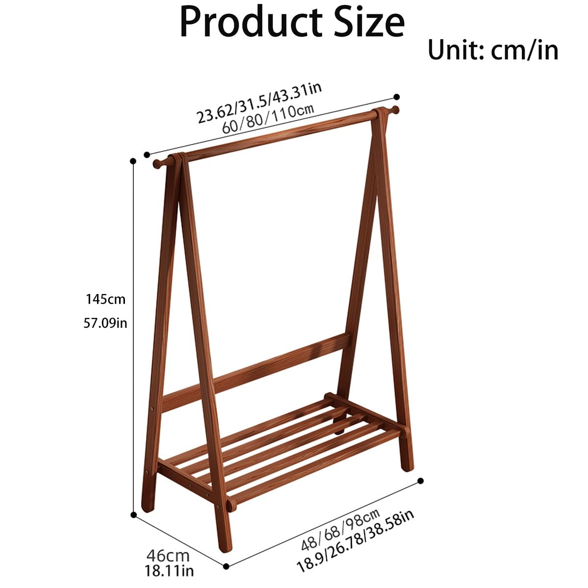 Hall Tree Wooden Freestanding, Coat Rack with storage,Multi-Purpose entryway storage for Hats, Coats, Scarves, Handbags in Hallway, Entryway, Bedroom(31.5 * 18.11 * 57.09in)