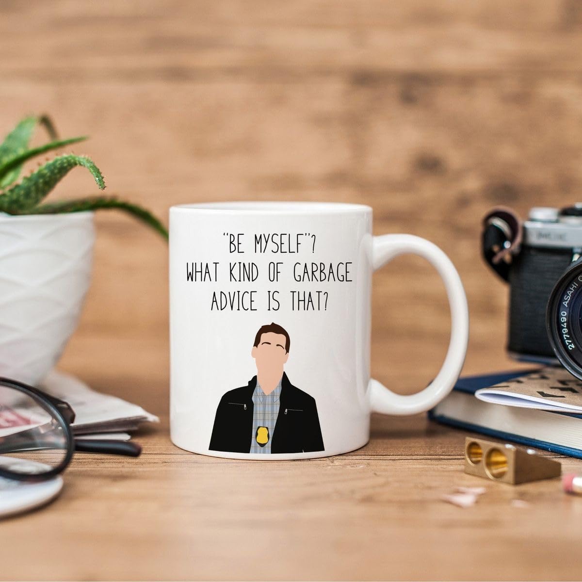 Brooklyn 99 Jake Peralta SAYS BE Myself ? Printed White 330 ML Designer Tea/Coffee Mug for SICTOM Lovers | Microwave & Dishwasher Safe