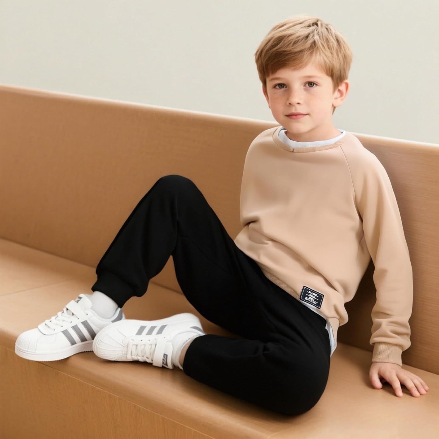 Kids Boys Clothes 3D Letter Print Long Sleeve Sweatshirt & Pant 2PCS Fall Outfits Size 6-12 Years - Image 5