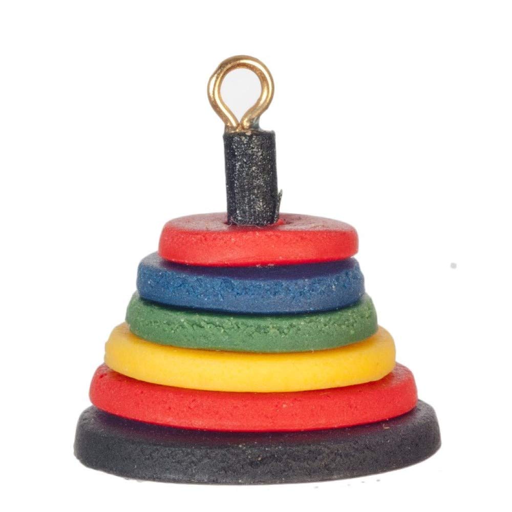 Dollhouse Miniature Nursery Toy Shop Accessory Wooden Toy Ring Stacker