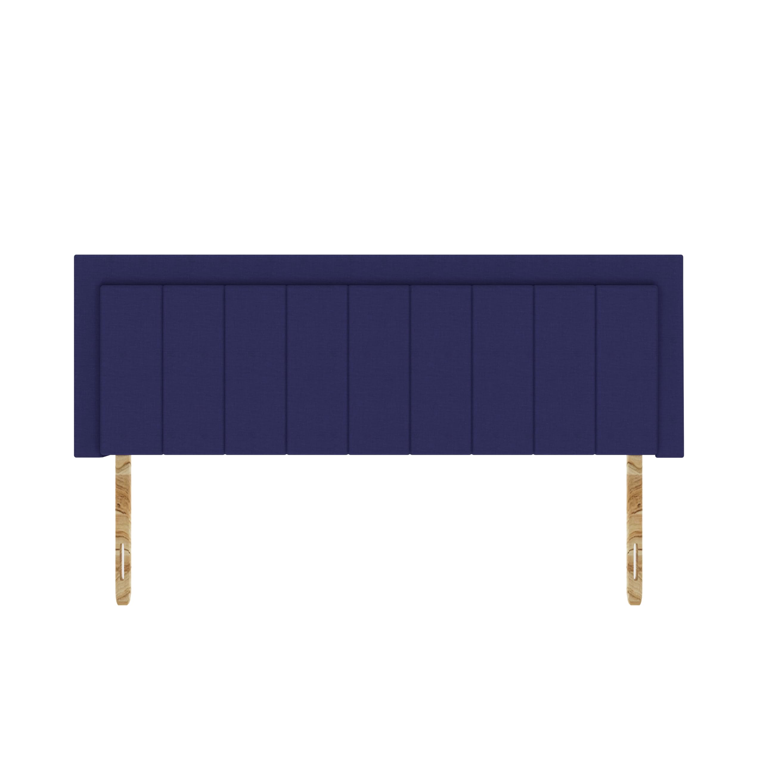 SANA SLEEP Cairo Damask Cotton HeadBoard - Luxury 20" Upholstered Design for Divan Beds - Multiple Fabric Options for Bedroom and Hotel Furniture - 4FT Small Double - Navy Blue