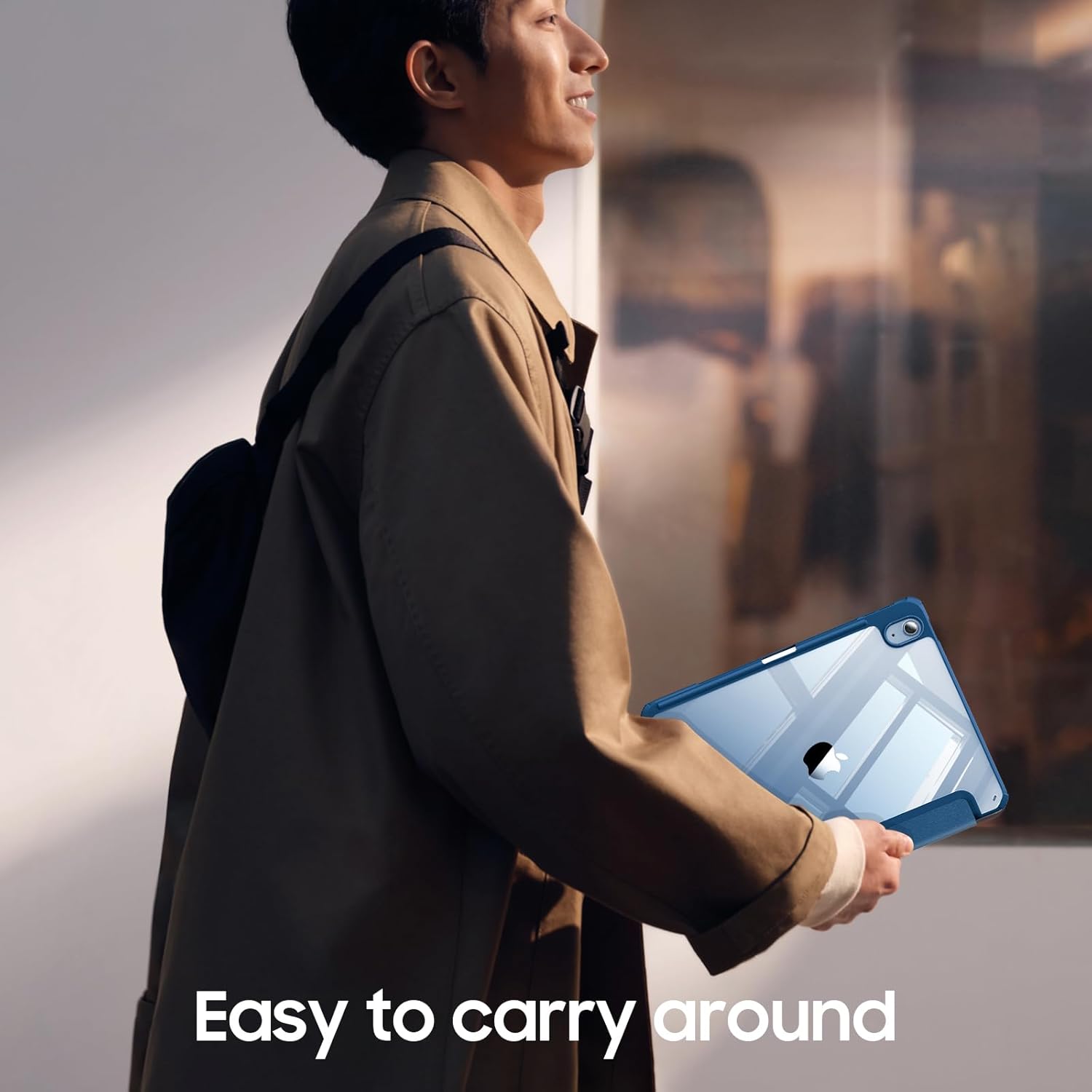 Fintie Hybrid Slim Case for iPad (A16) 11th Generation 11 Inch (2025), iPad 10th Generation 10.9 Inch (2022) - Shockproof Cover with Clear Transparent Back Shell & Pencil Holder, Marine Blue - Image 9