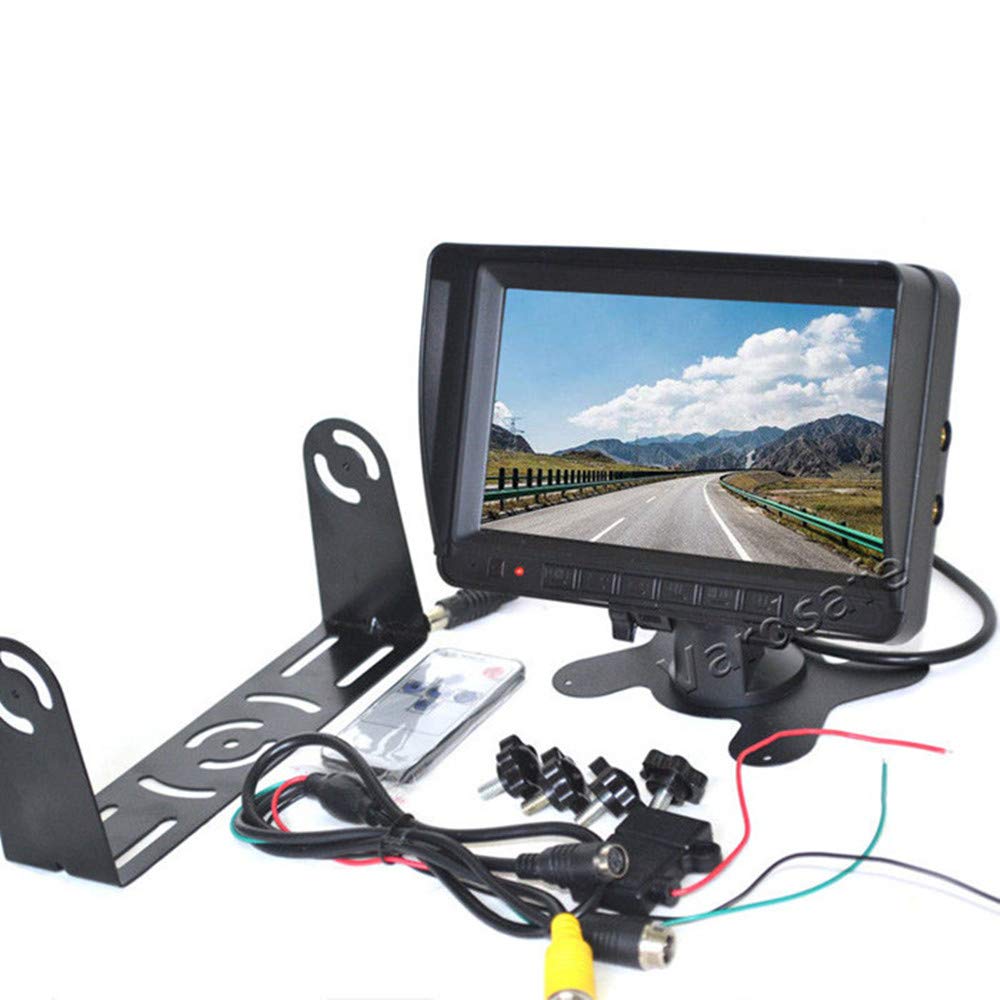 Cámara de respaldo de estacionamiento de doble lente y monitor trasero de 7 pulgadas compatible con Citroen Jumpy/Peugeot Expert/Fiat Scudo/Toyota ProAce