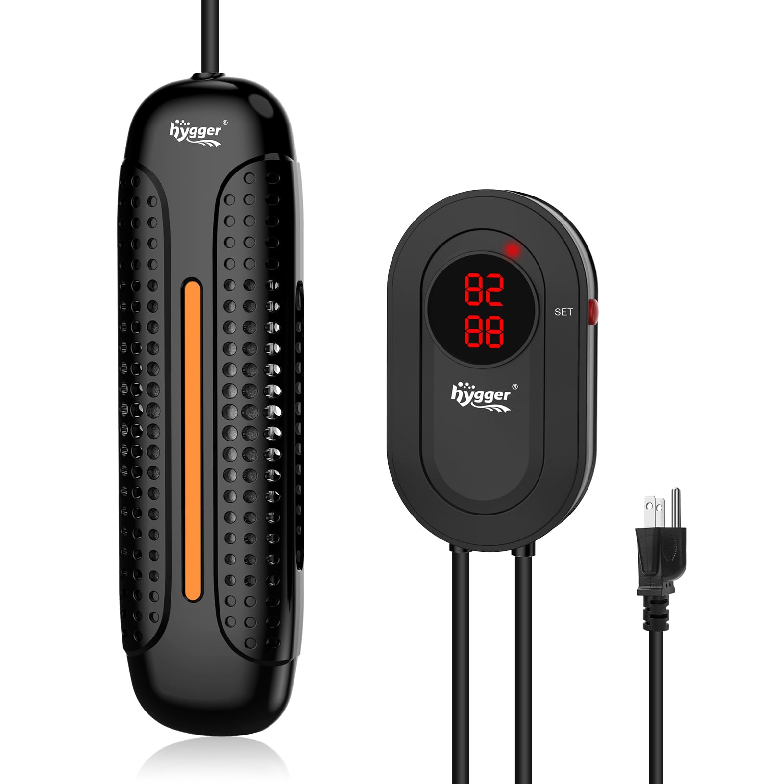 Chauffage d'aquarium réglable avec thermostat LED et alarme sonore hygger