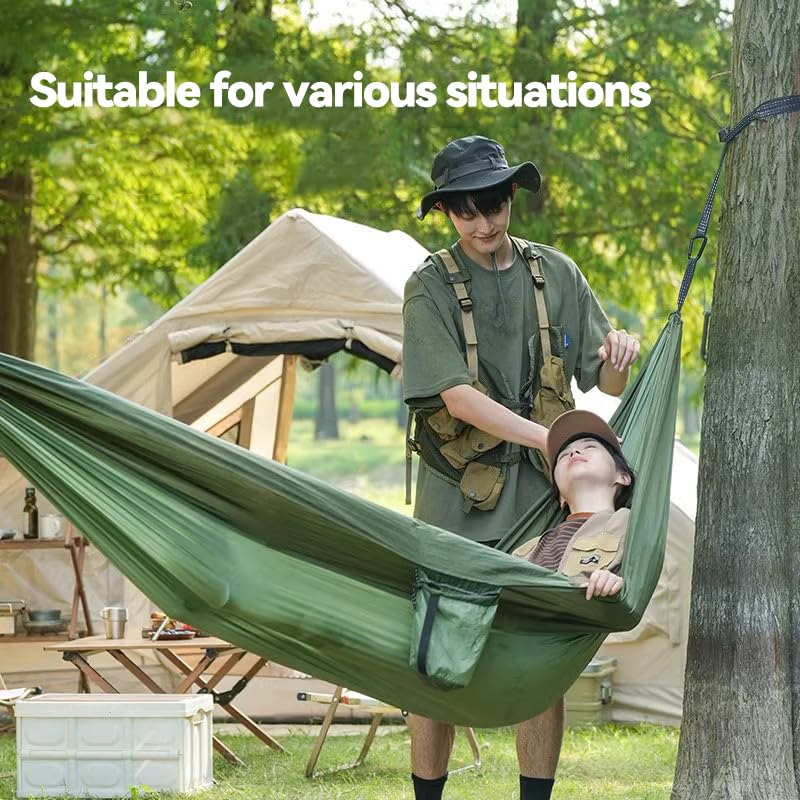 Sangle de hamac en polyester 1000D réglable avec 2 mousquetons pour camping
