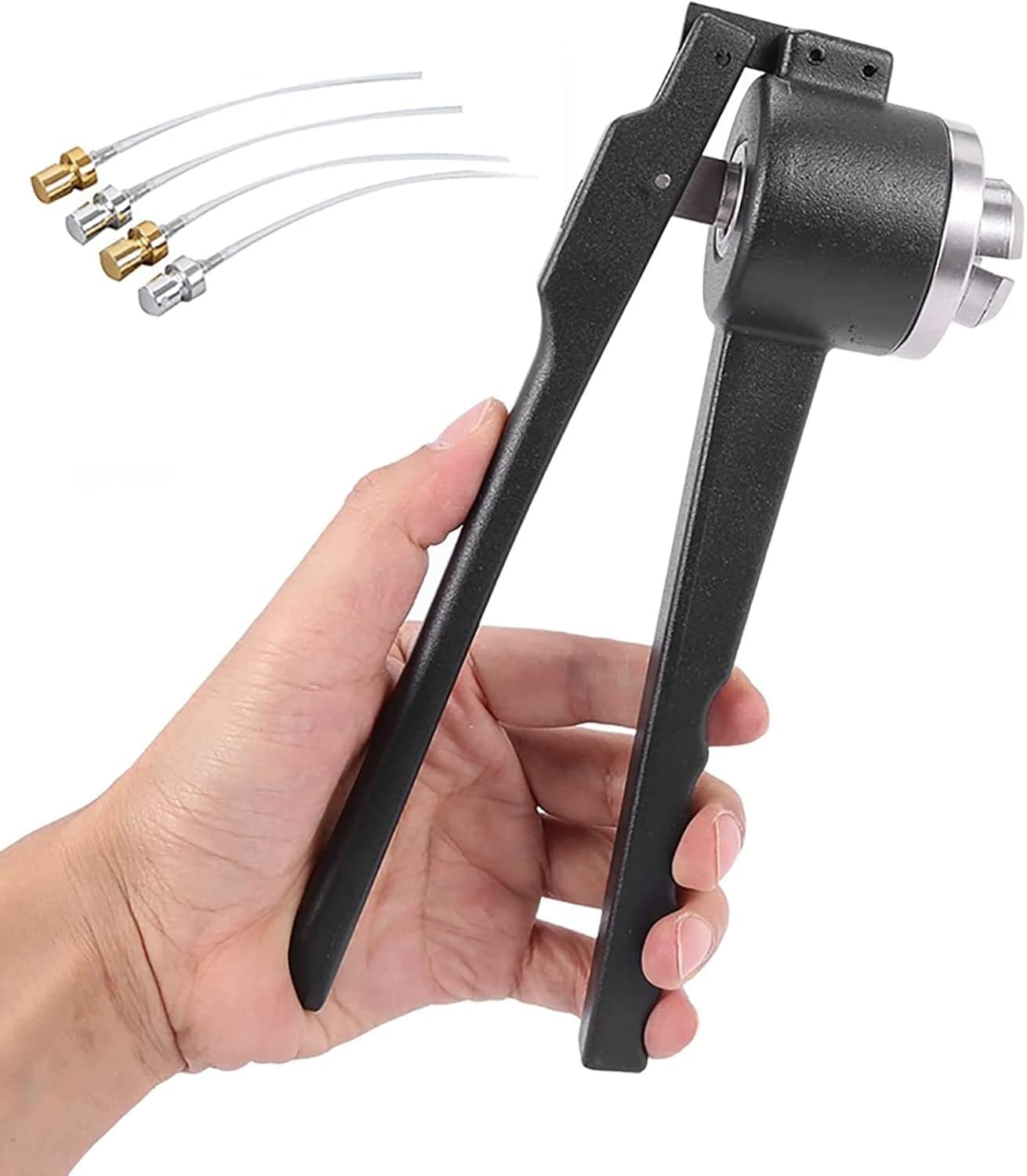 Pinza crimpatrice manuale per tappi di bottiglia per sigillare fiale e spruzzatori, essenziale per progetti fai da te e uso professionale