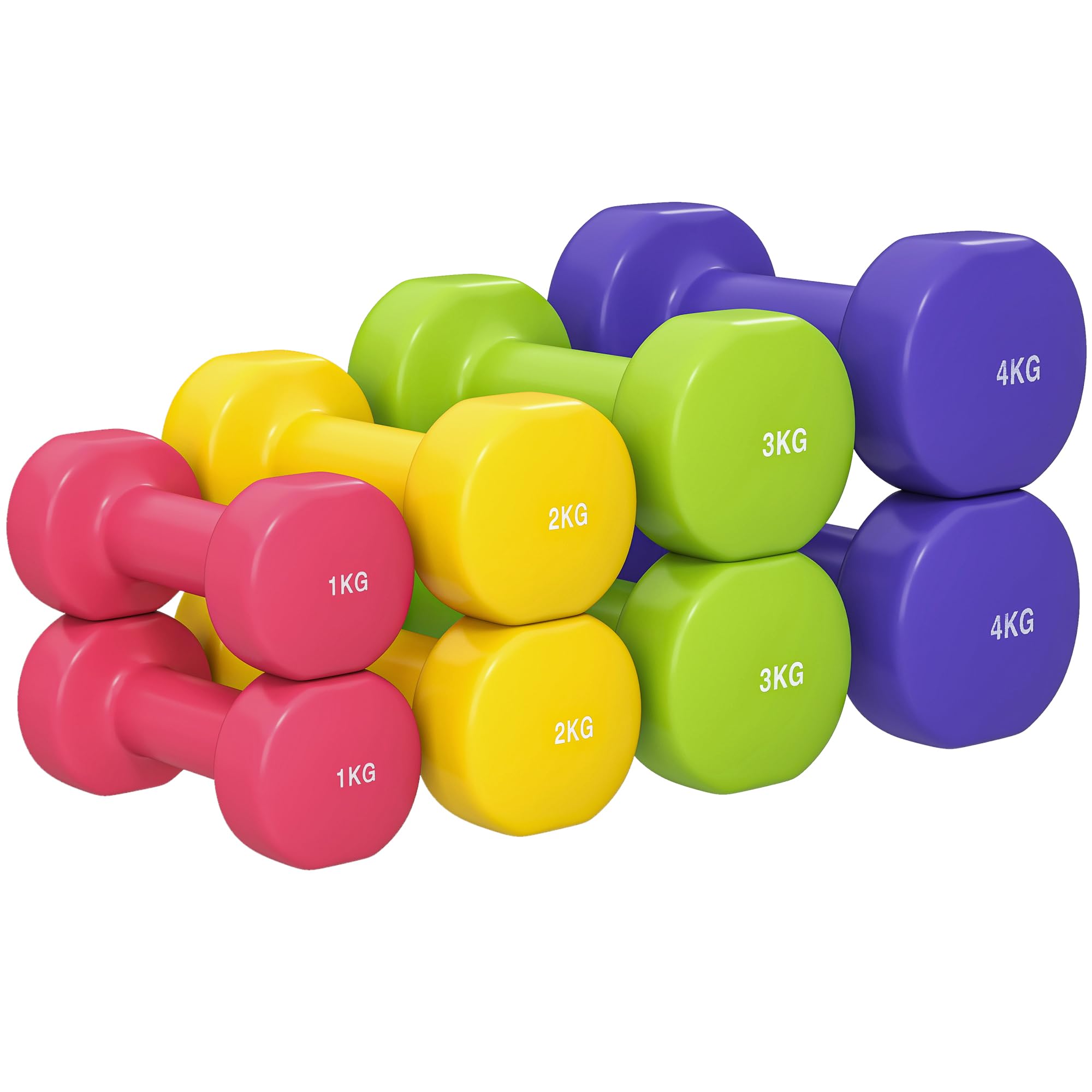 HOMCOM Set Manubri 20/30 Kg Con Dischi In Acciaio E Sabbia, Impugnatura Antiscivolo, Per Allenamento A Casa E Palestra, Colore Nero