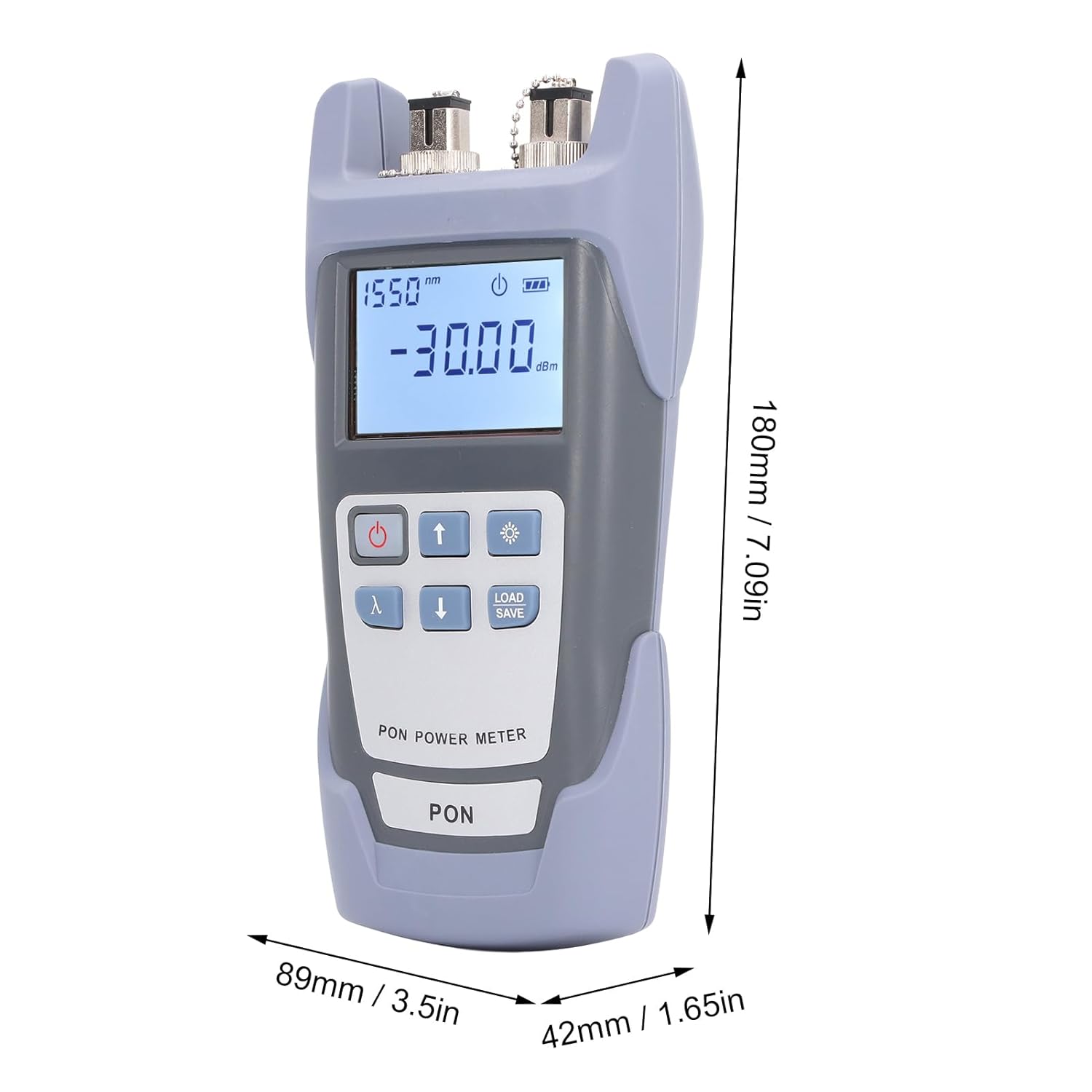 Handheld PON Power Meter Fiber Optic Cable Tester with LCD Display Supports , GPON, XGPON, XGSPON, 10GEPON