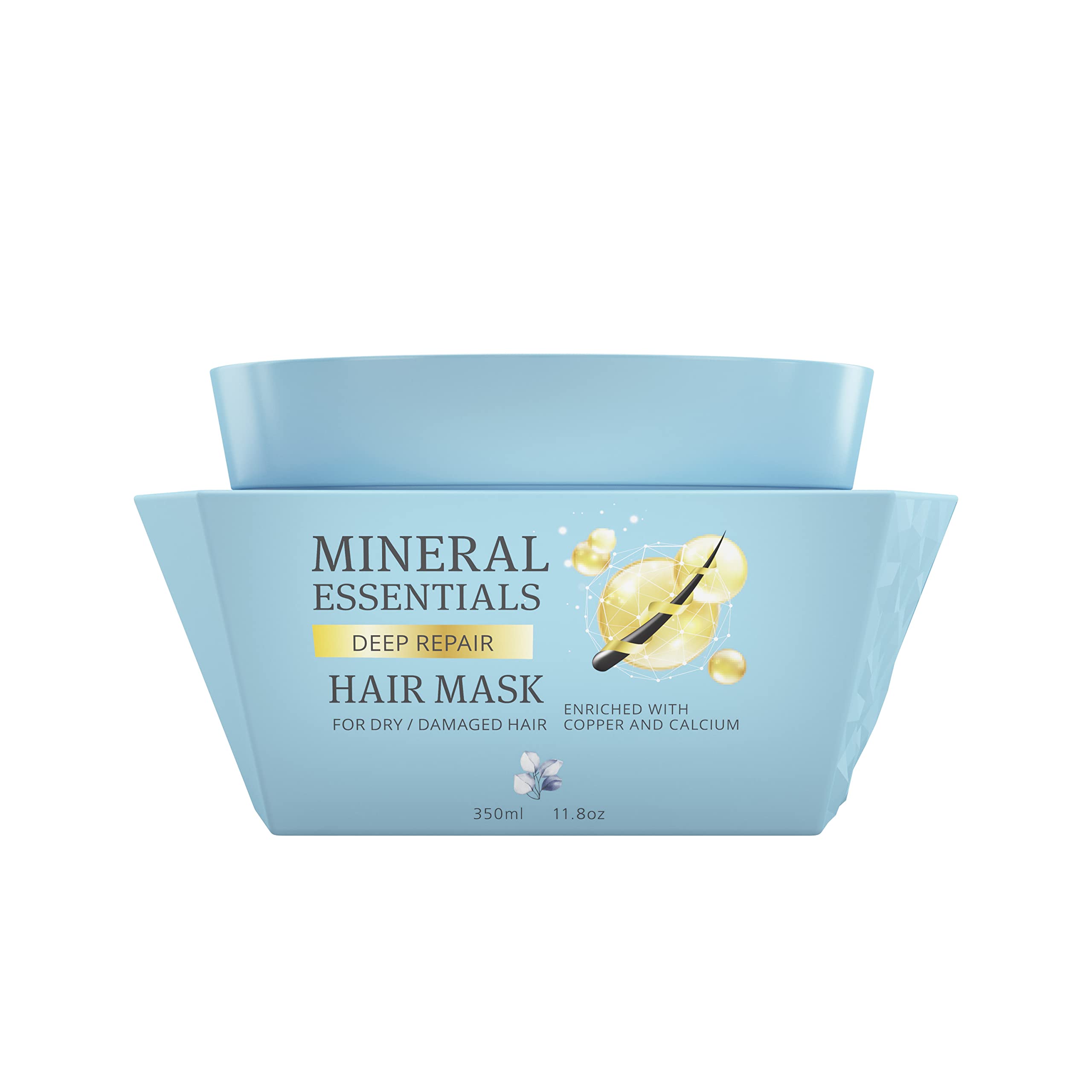 SAPHIRA MINERAL ESSENTIALS Deep Repair Hair Mask for Dry and Damaged Hair, Nourishes the Scalp, Roots, Strands and Ends, 11.8 Ounce