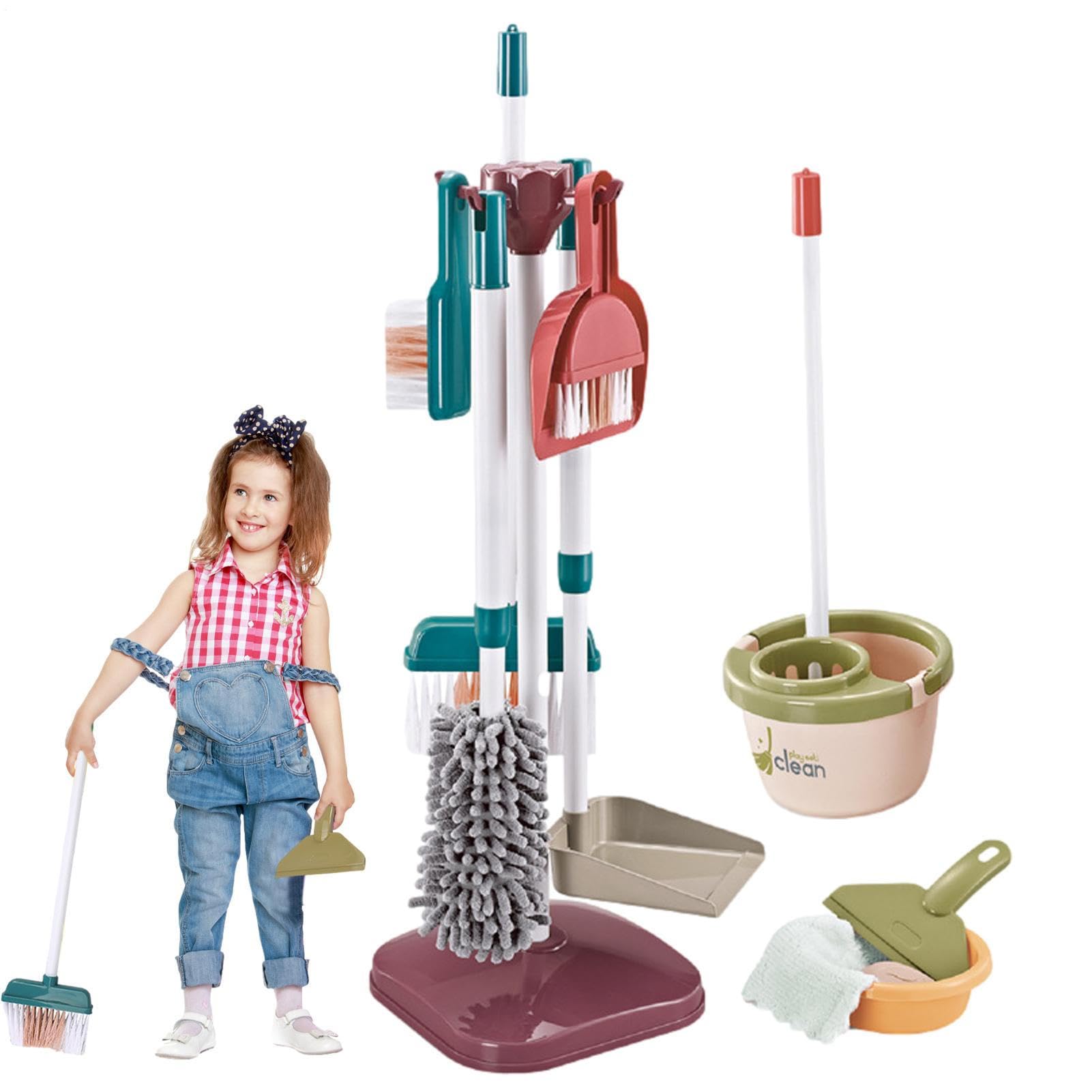 Juguetes De Limpieza Para Niños Pequeños - Juego De Herramientas De Limpieza Desmontables Para Juegos De Simulación | Juguetes De Limpieza Para Niños Pequeños, Flexibles, Flexibles Y Multifuncionales,