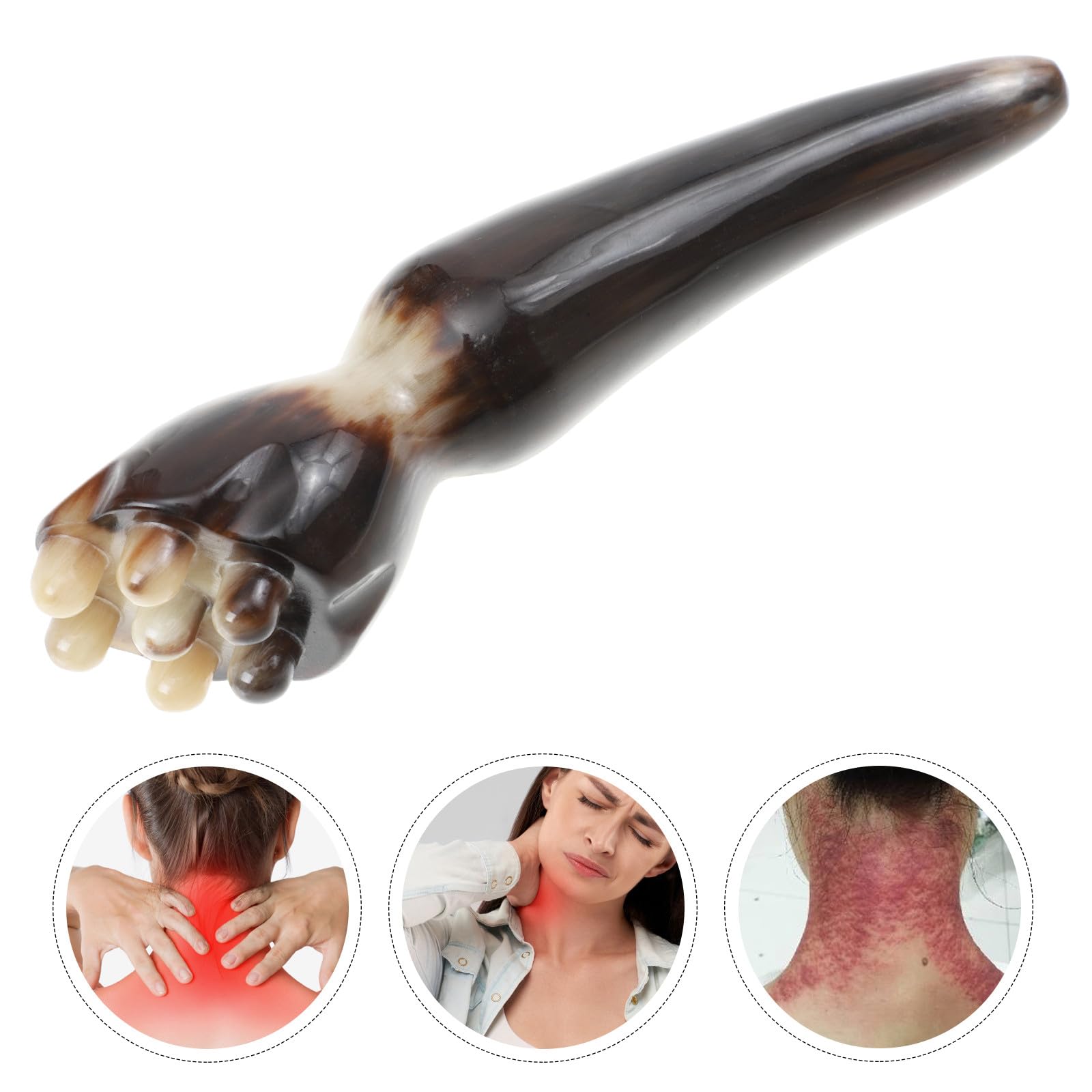Artibetter Gesichtsschaber aus Horn für Sanfte Gesichtsmassage und Muskelentspannung Schabestab für Augen und Kopfhaut zur Faszienlockerung und Hautglättung