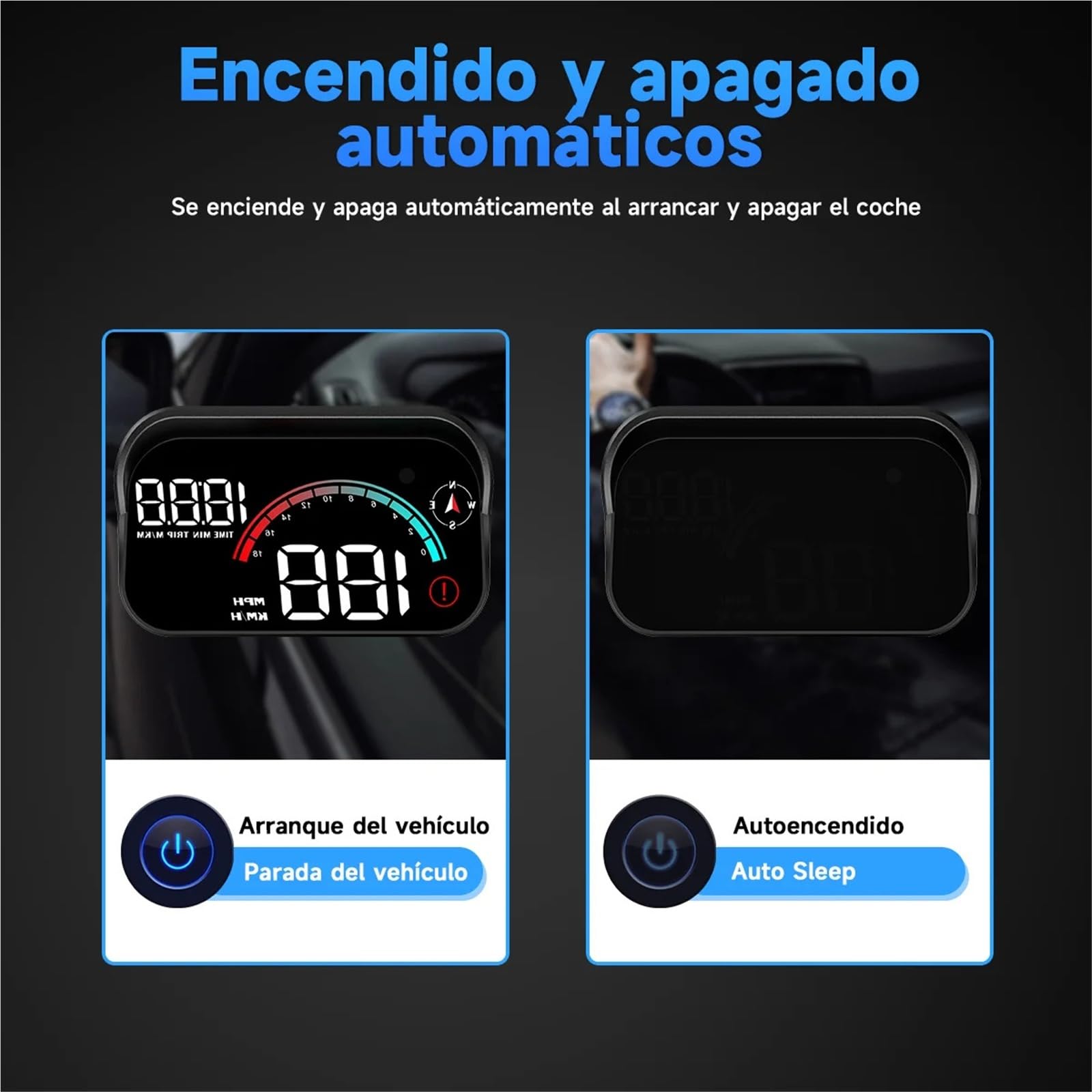 M22 Car Head Up Display Speed RPM MPH HUD GPS Speedometer For All Cars