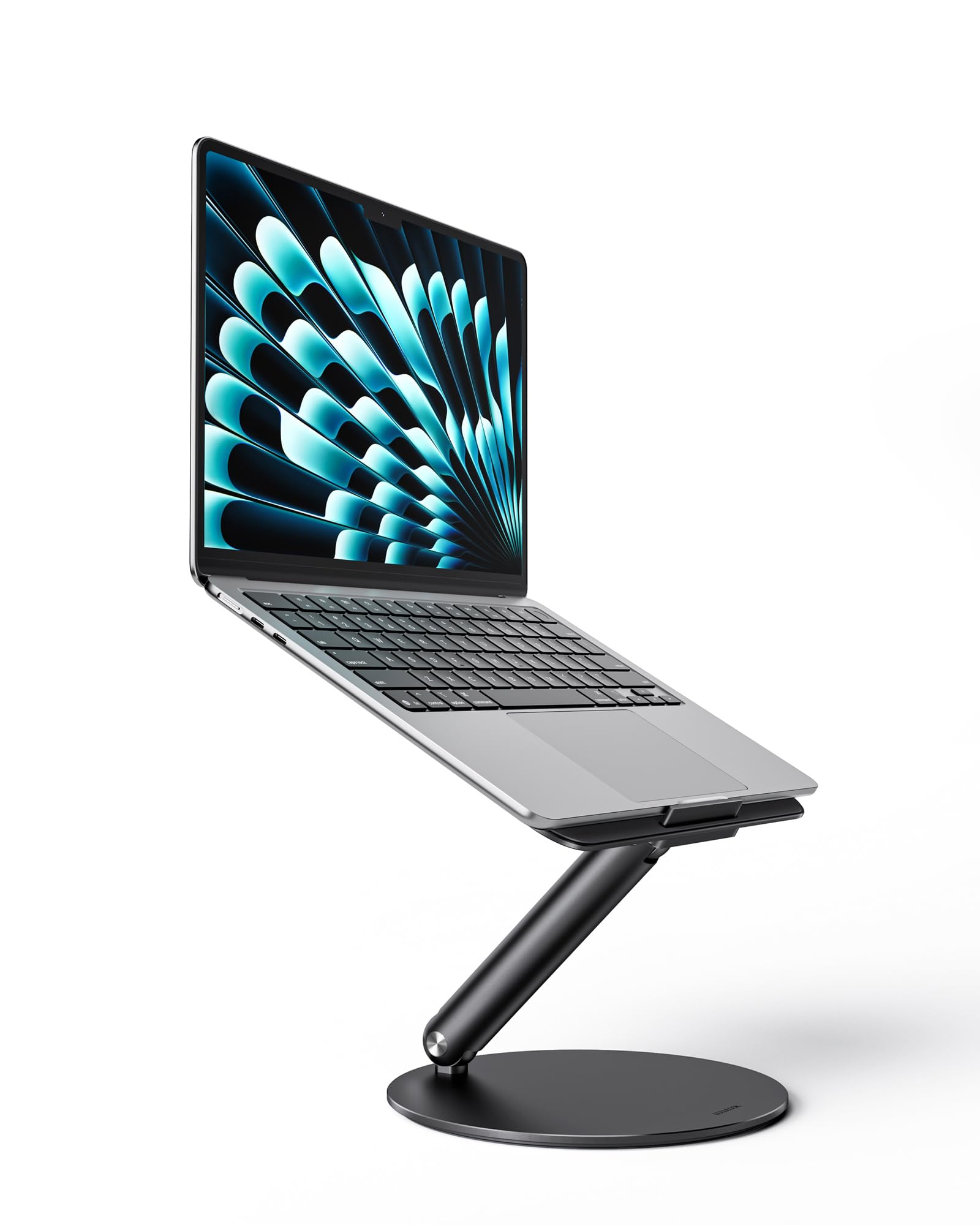 LULULOOK Laptop Stand for Desk Full Aluminum Computer Stand 360 Rotating Adjustable Laptop Riser Foldable MacBook Holder Compatible