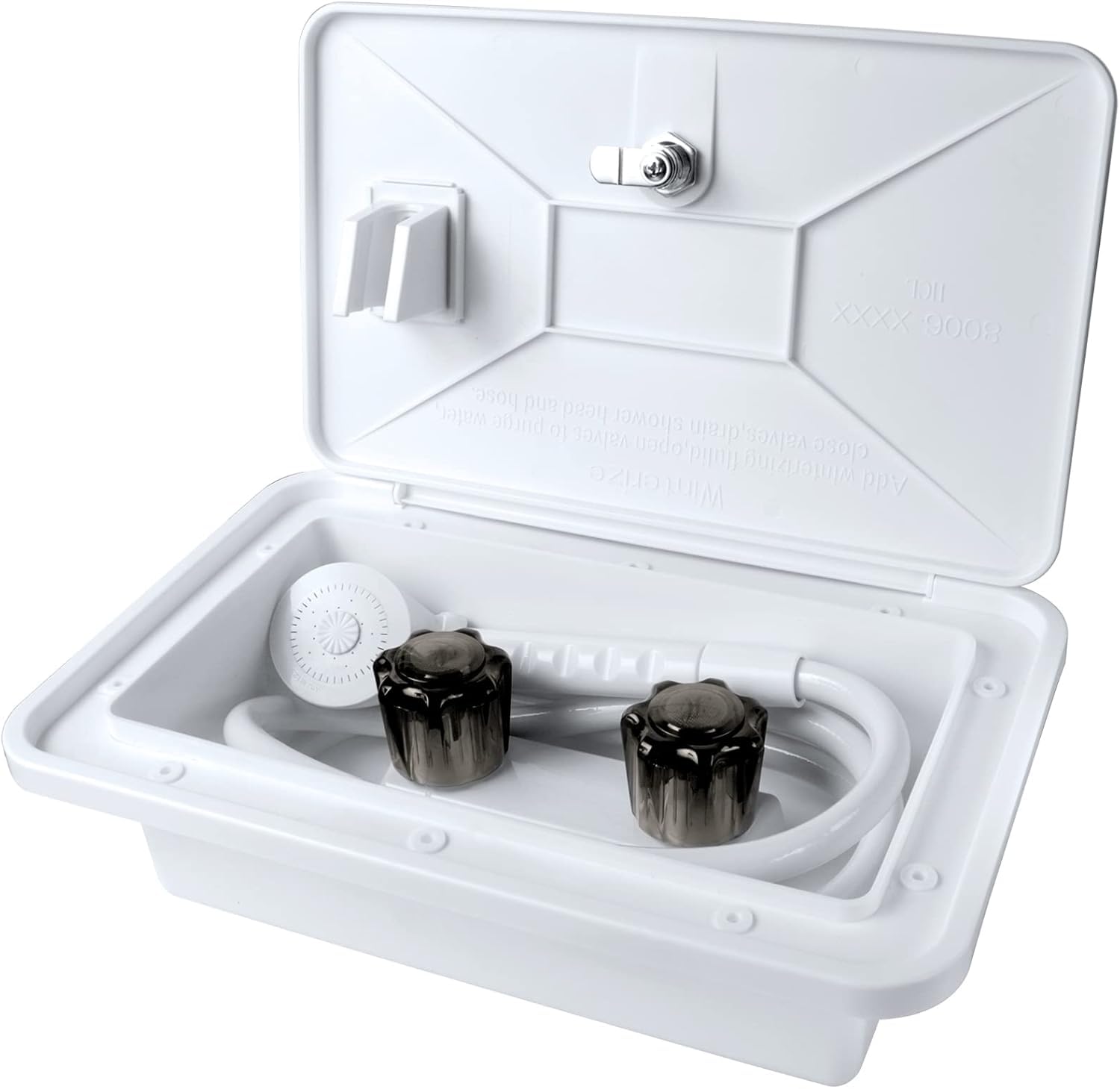 Kit de Caja de Ducha Exterior para Caravana,Kit De Caja De Ducha Con Interruptor De Frío Y Calor Con Cerradura, Ducha De Camping Para Autocaravana Marina Caravana