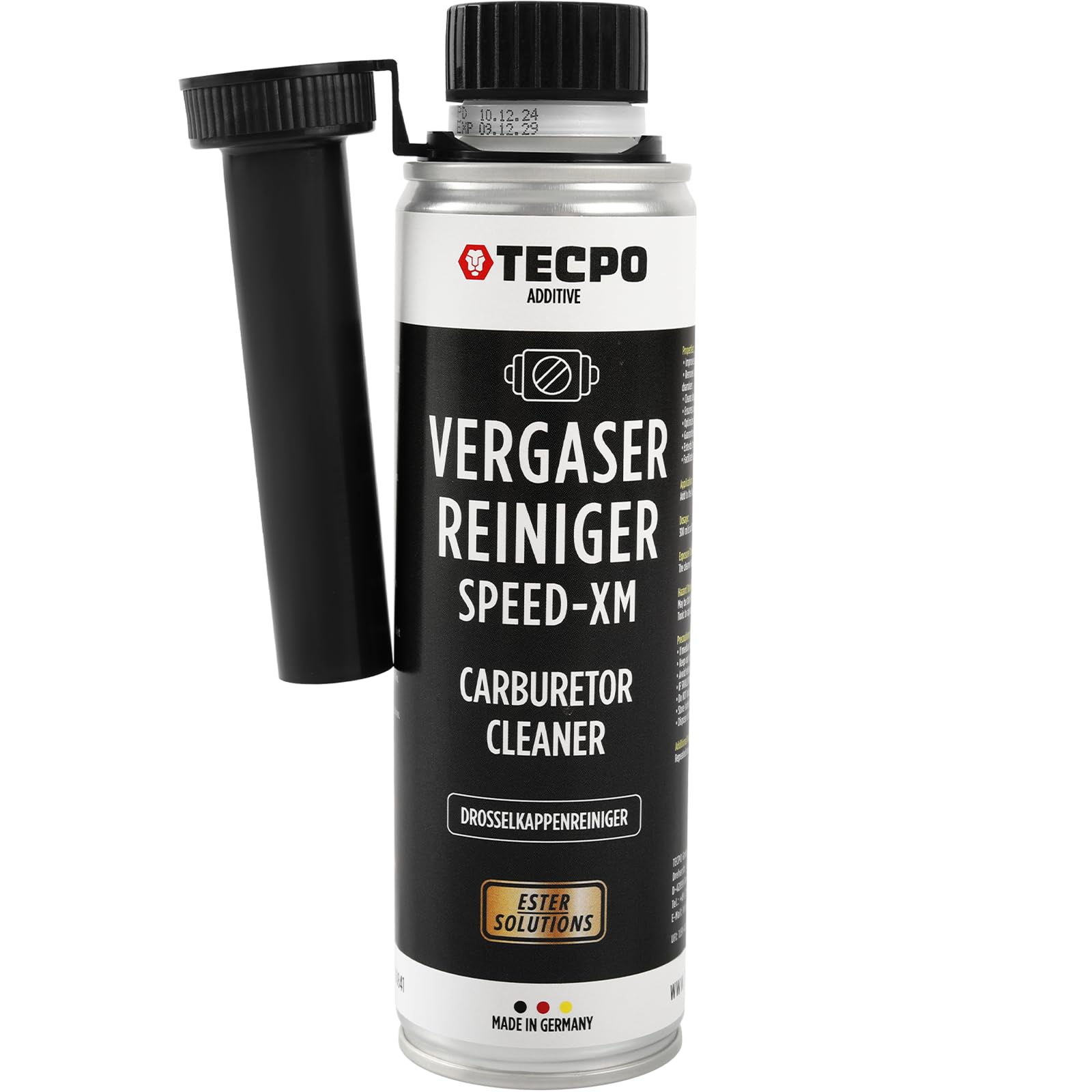TECPO 12 limpiadores de carburador, 300 ml, aditivo Ester Speed-XM, limpiador para motores de gasolina de automóviles (12 unidades)