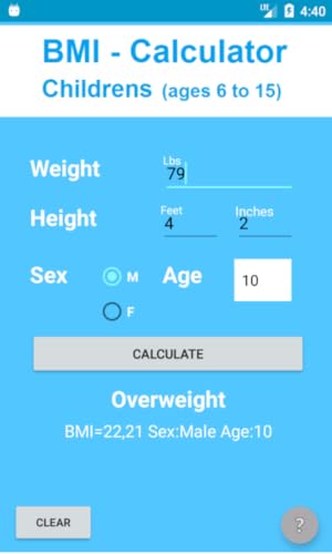 BMI Calculator for Children