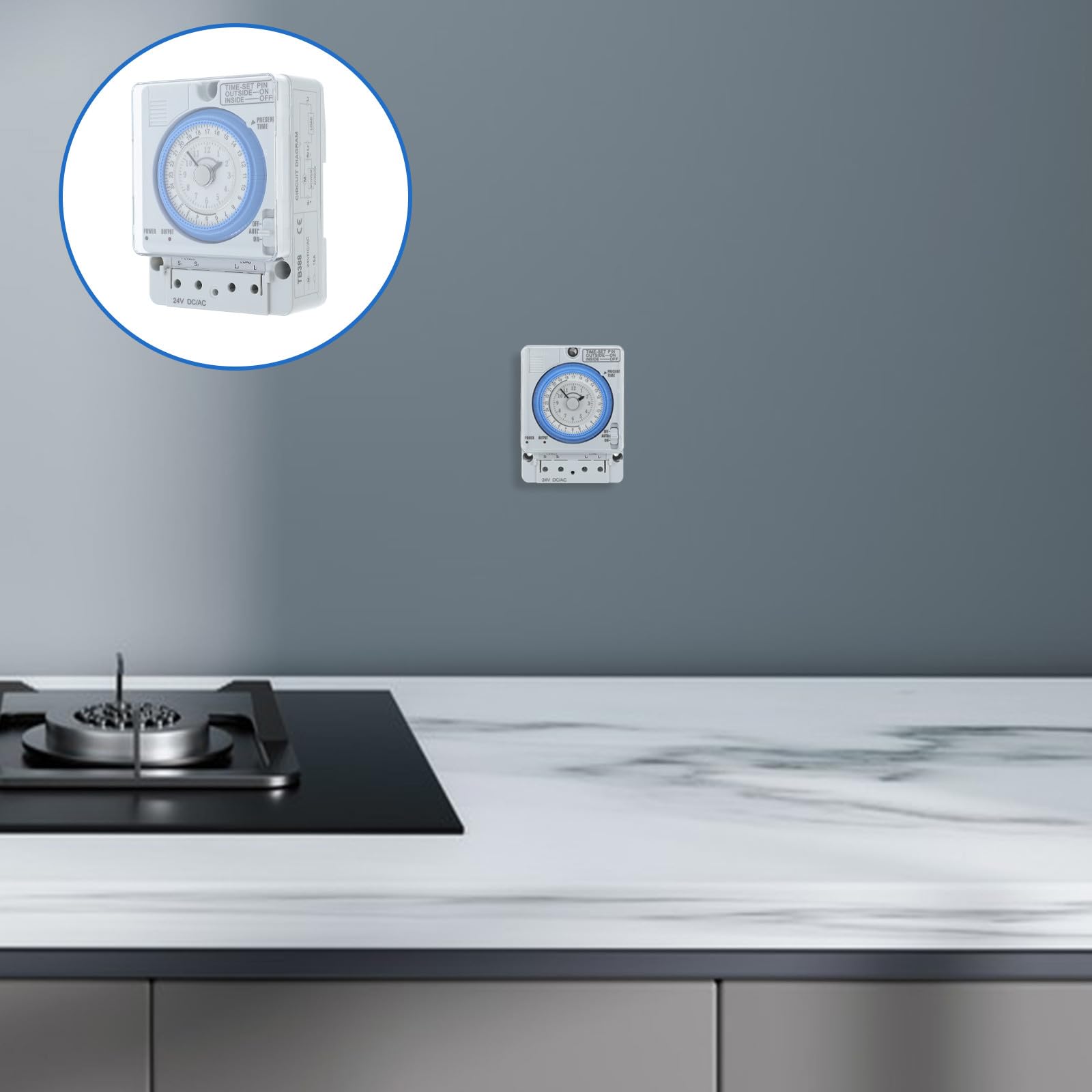 Kompakte Mechanische Zeitschaltuhr für Küche und Backen, Weiß