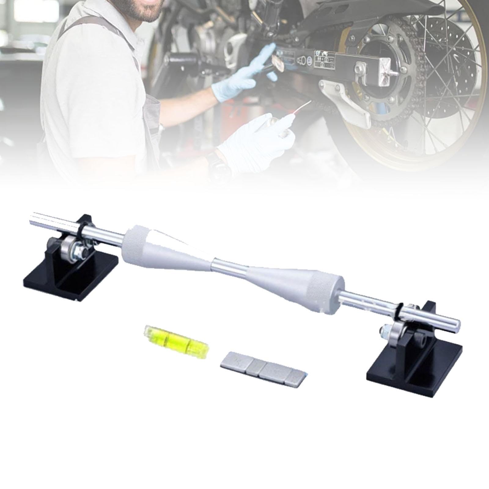 Equilibradora de Ruedas de Motocicleta, Accesorios para Soporte de Reparación Y de Ruedas de Bicicleta, Herramienta de Equilibrado de Neumáti