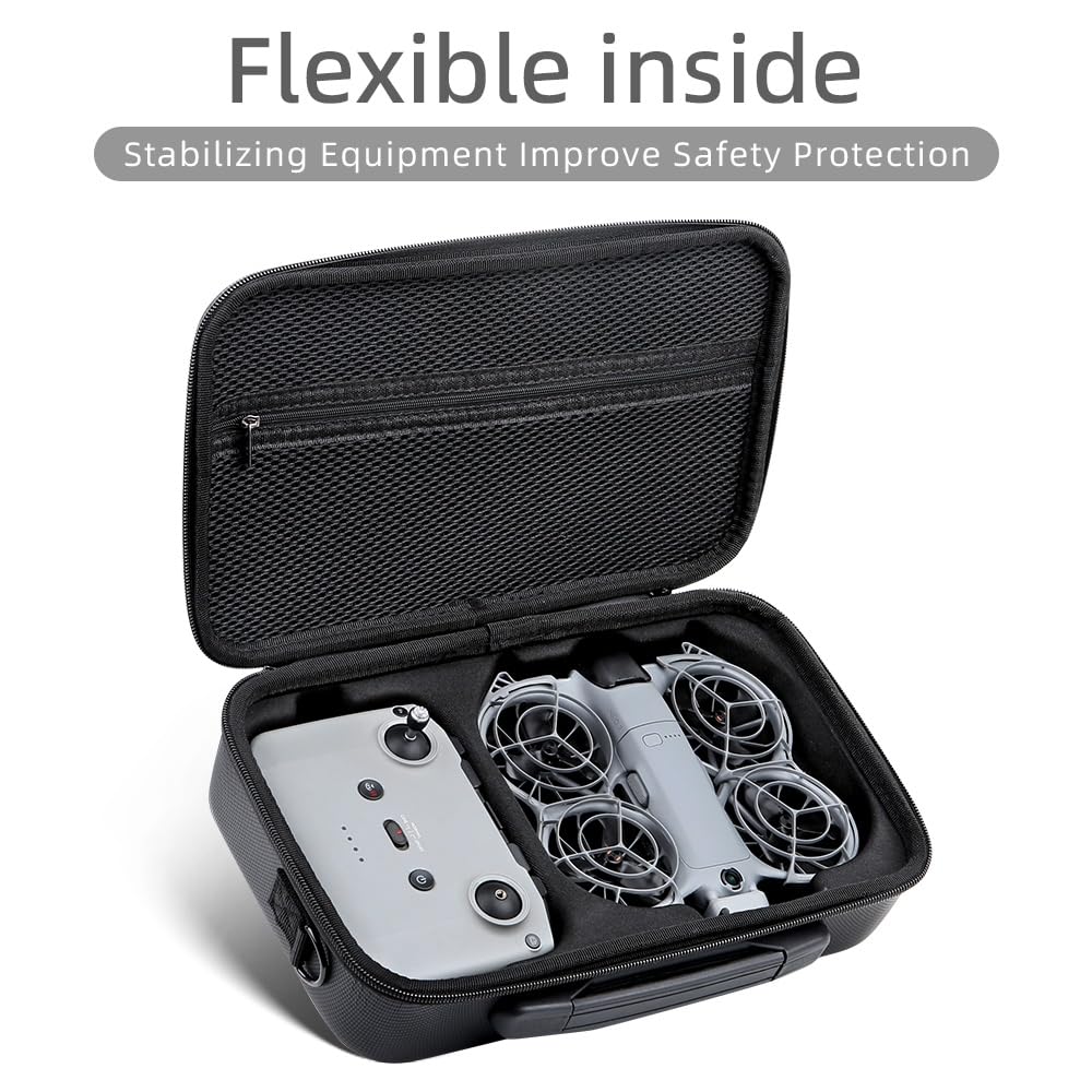 Custodia rigida per DJI Neo 2, custodia da viaggio di grande capacità, borsa portatile con tracolla per Neo2 Motion Fly More Combo, RC-N3, hub di ricarica della batteria e accessori