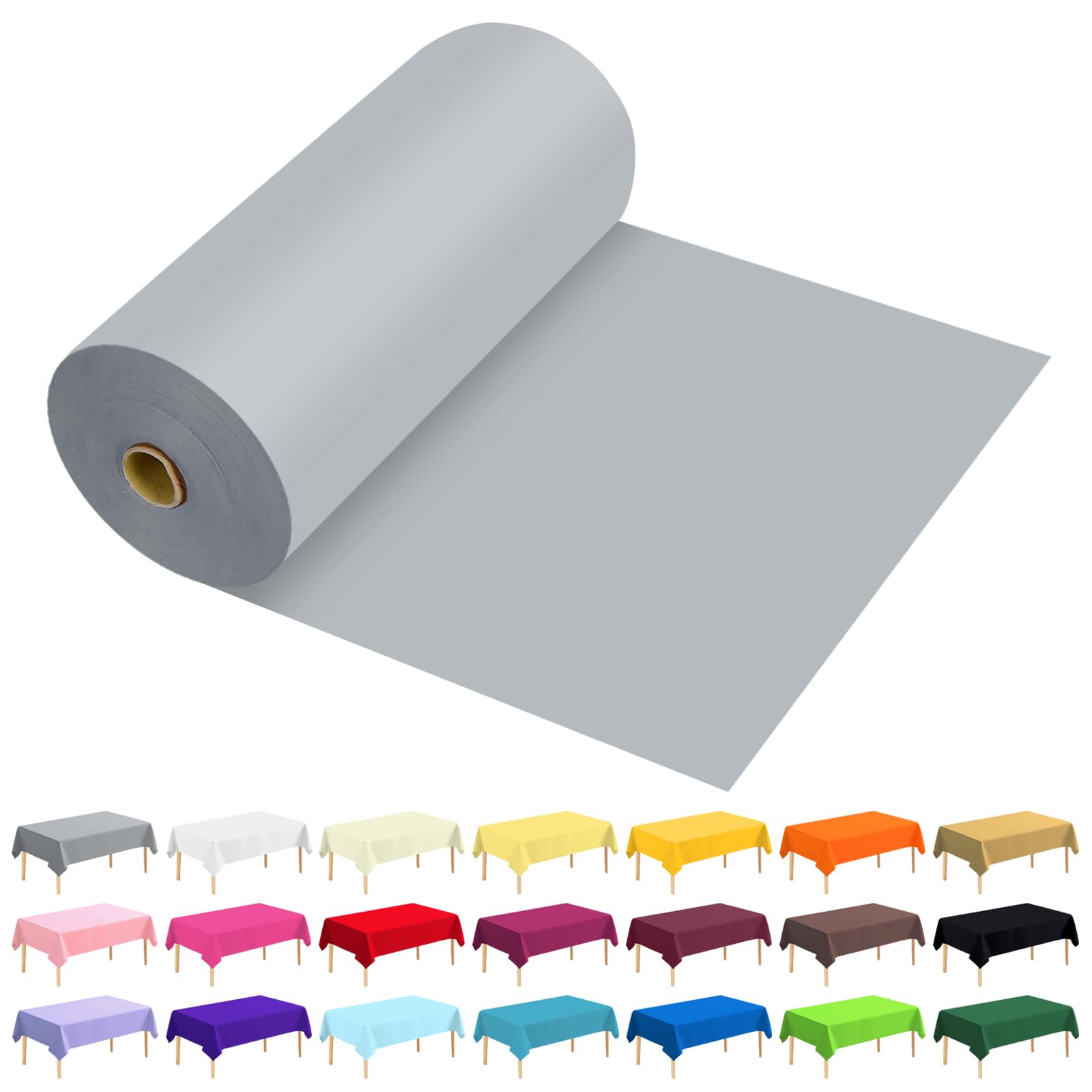 Plastic Table Cover Roll - 54" x 300ft - Blue -11