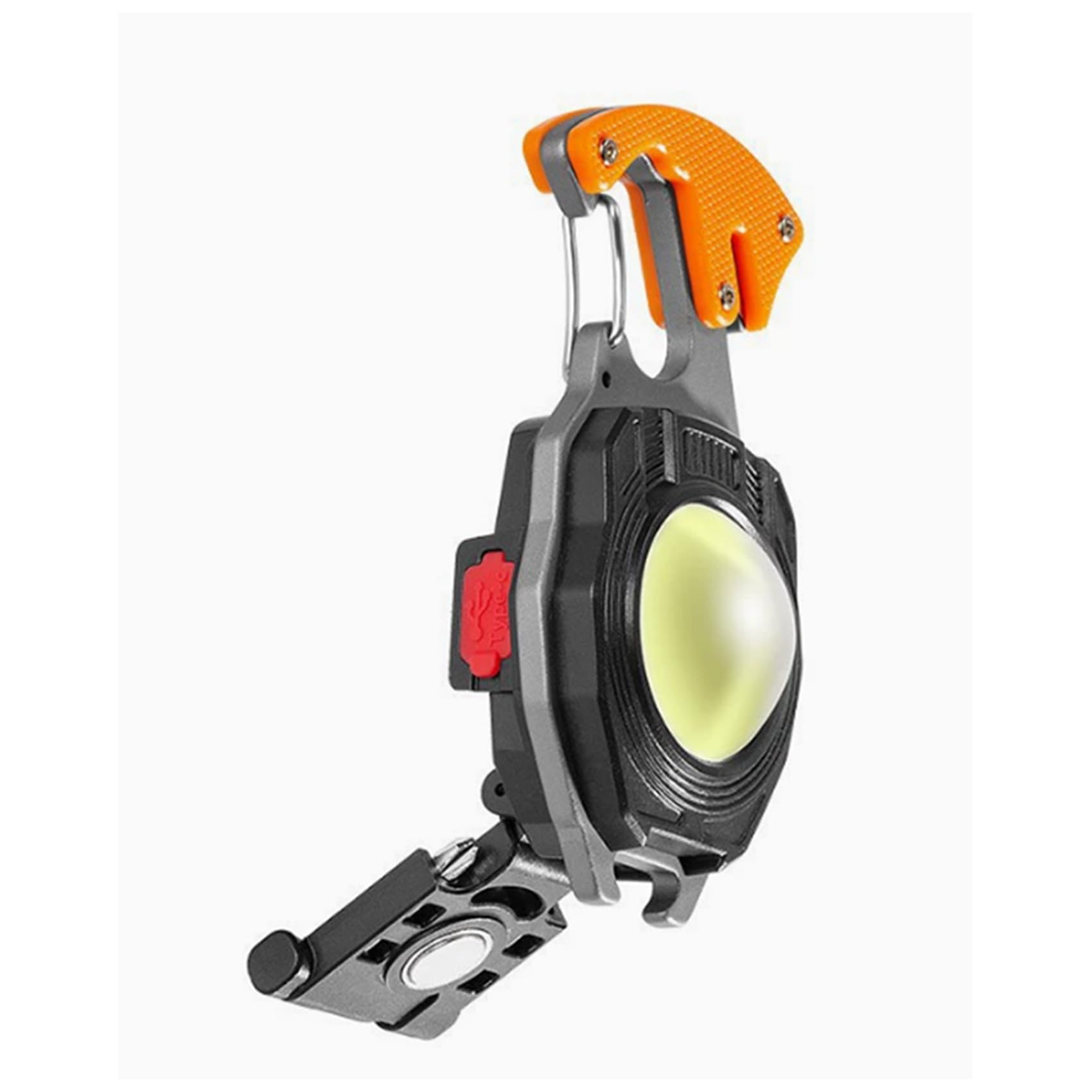 5 llaveros portátiles para exteriores, luz COB recargable, multifuncional, impermeable, abrebotellas y destornilladores