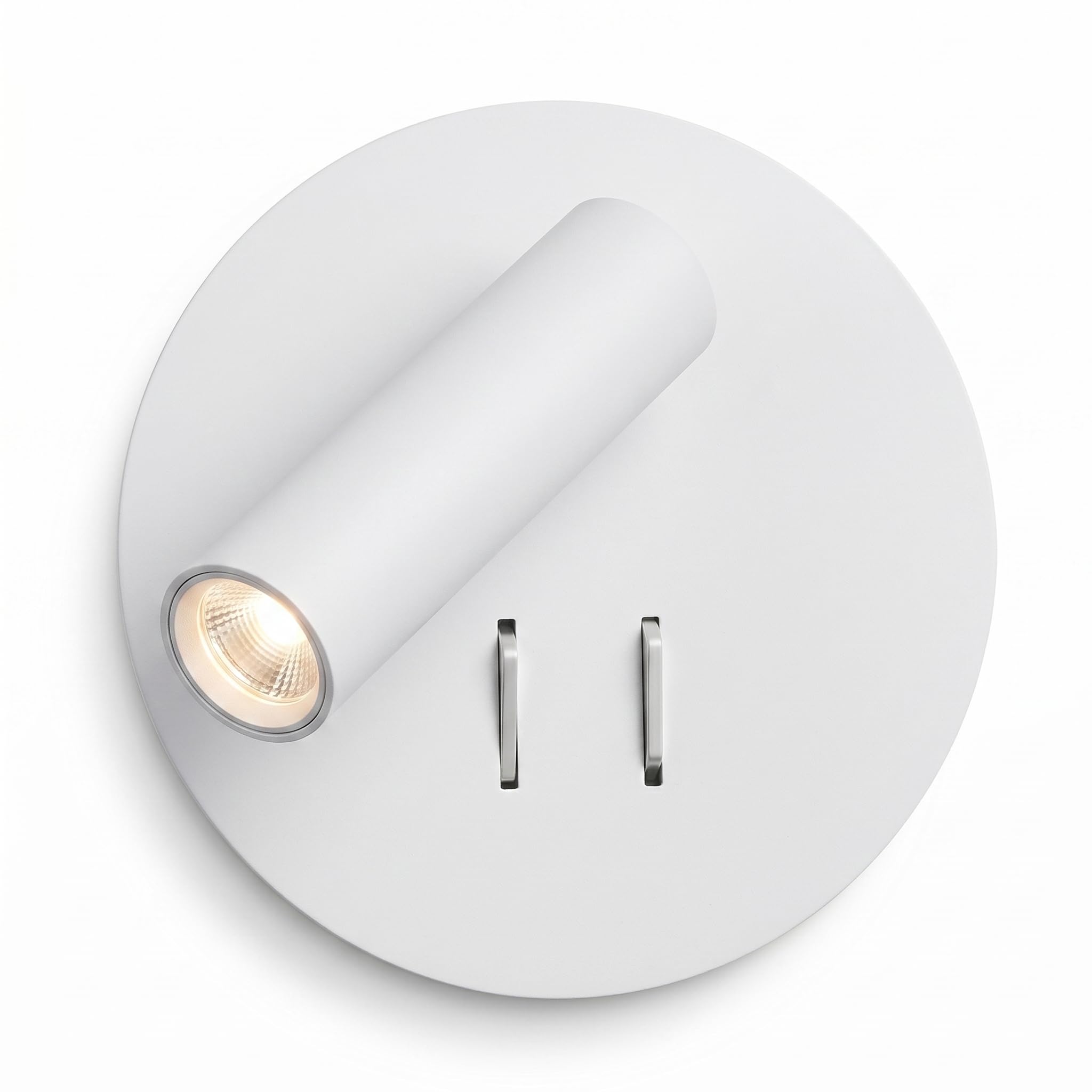 BARCELONA LED Applique Murale LED QUART pour Lecture 3W+6W, Lampe Tête de Lit avec Spot Orientable et Éclairage Ambiant Indirect, 3000K Blanc Chaud, Interrupteurs Indépendants, Chambre Hôtel