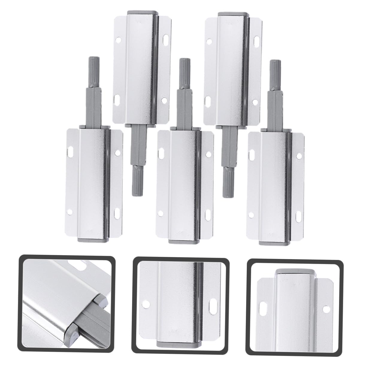 25 Piezas Unidades Pestillos para Puertas de Armario Cierre Push To Open con Integrado Duraderos y Seguros para Cocinas y Armarios Diseño Compacto y Resistente de Aluminio Color