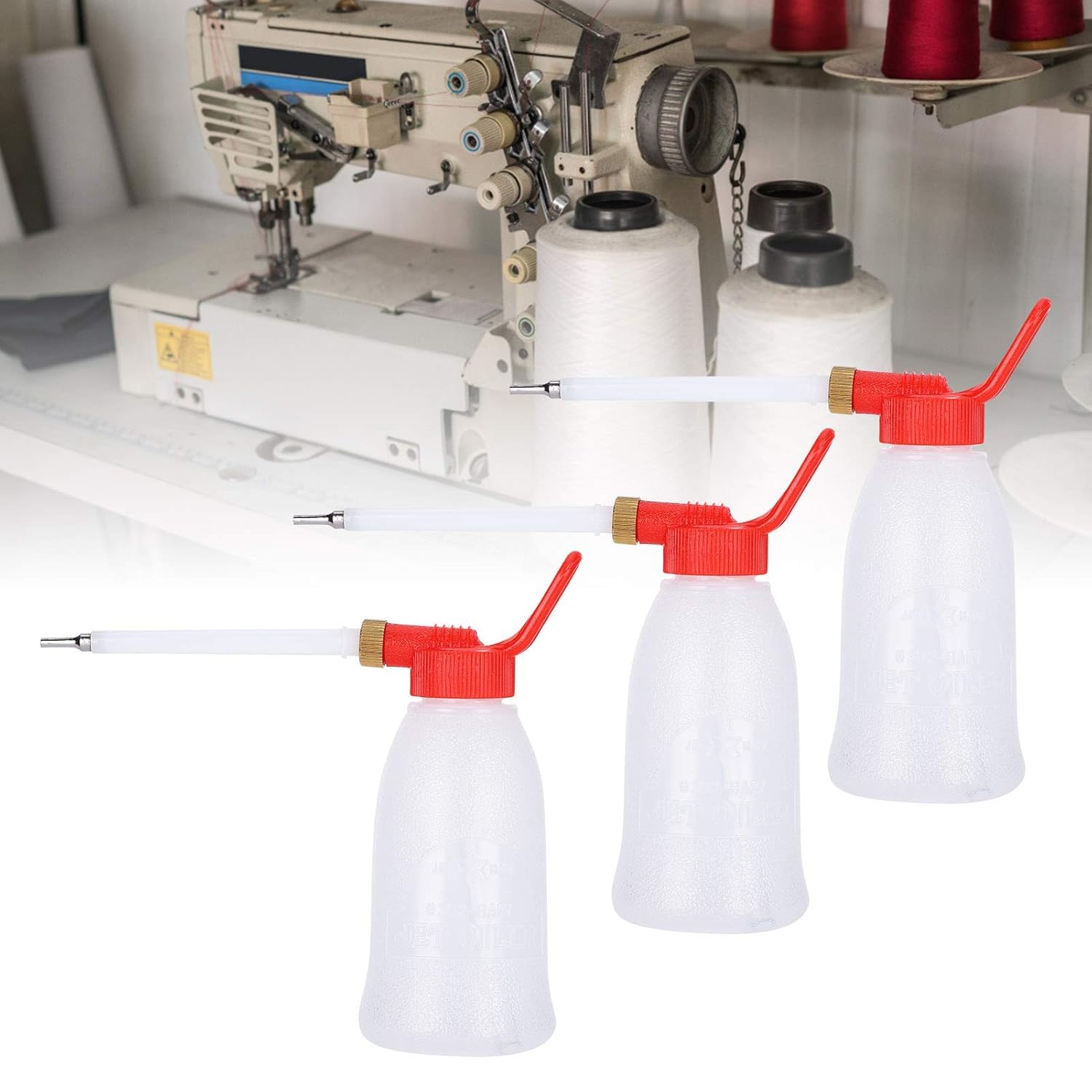 Lubricant Oil Can plastic Body for Car Multipurpose Oil Can Manual Dispenser Sewing Machine Plastic 180ML Oil Long Tip Oil Bottle Long Angled Spout for DIY Craft Pump Body Car/Bike/Kitchen(180ML RED) 3