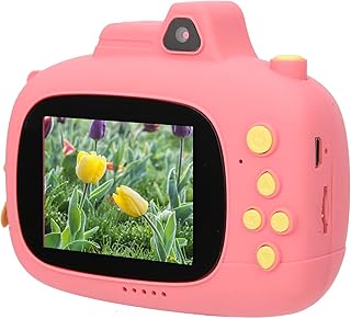 Câmera de brinquedo, câmera infantil de tiro duplo frontal/traseiro de 2,4 polegadas para gravar vídeos para tirar fotos(Cor de rosa)
