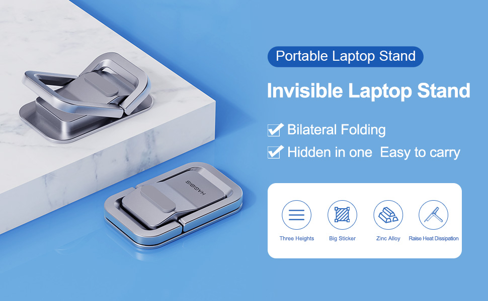 Support De Refroidissement Magnétique Hagibis Pour Ordinateur Portable - Ergonomique Et Portable Pour MacBook Pro