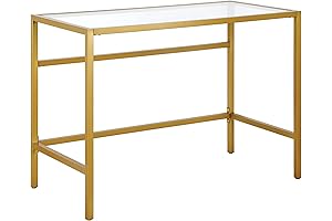 Henninghart 42 Inch Rectangular Glass Writing Desk: Its Elegance Will Blow Your Mind