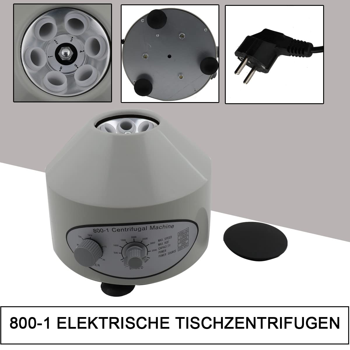 Centrifugadora de mesa para laboratorio 20 ml 6 tubos eléctrica investigación científica