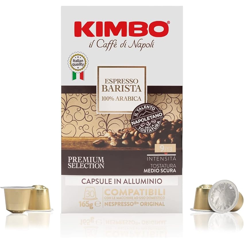 Immagine del prodotto Kimbo Espresso Barista 100% Arabica – Capsule in Alluminio Compatibili Nespresso Original – Confezione da 30 Unità