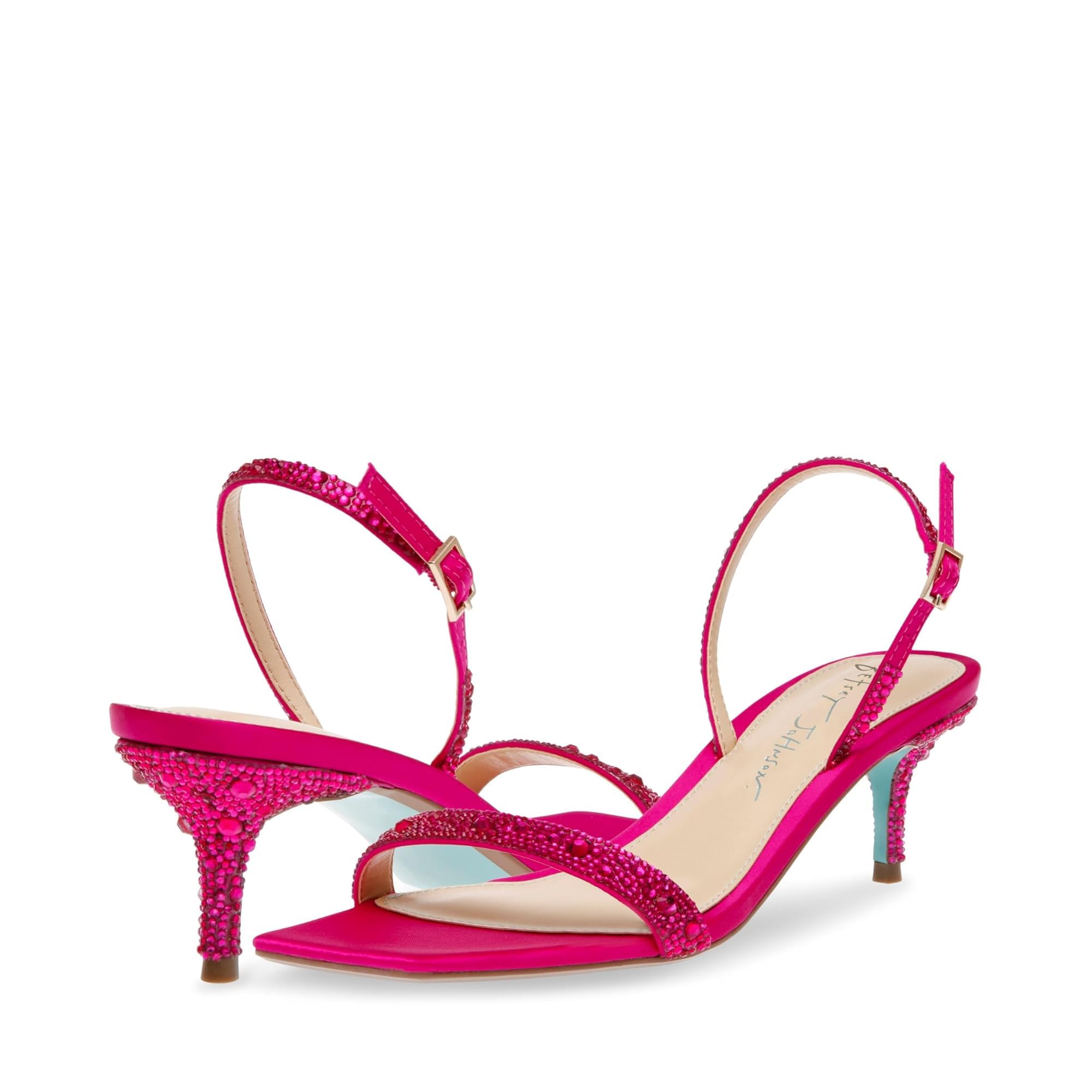 Amazon.com | Betsey Johnson Women's Rebel Heeled Sandal, Fuchsia, 6 |  Heeled Sandals