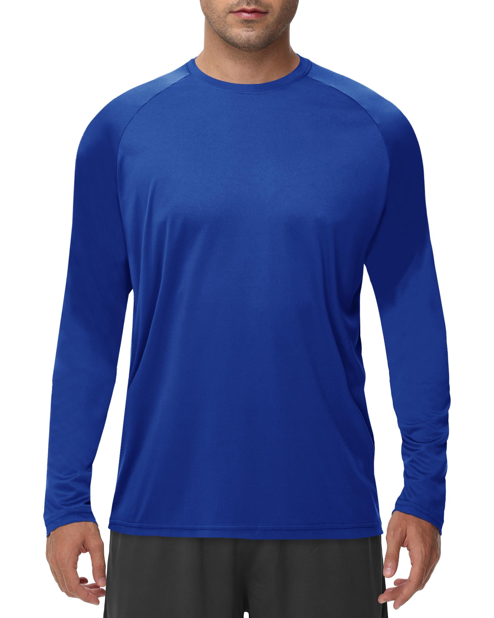 Long Sleeve Shirts for Men - Quick Dry Moisture Wicking UV UPF Sun Protection T-Shirts for Fishing Workout Swim