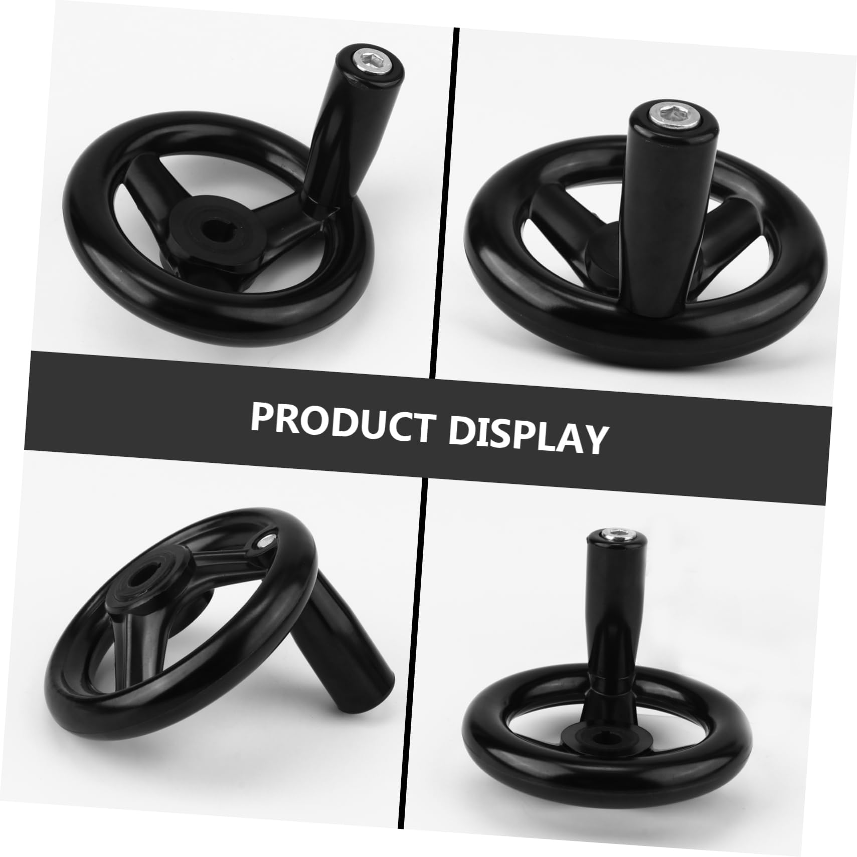 OSOLADY Hand Wheel Hand Crank Drill Machine Round Folding Tables Ripple Hand The Wheel Plated Wheel Handle Wheelios Cart Wheels Crank Revolving Wheel Table Wheels Bakelite Black