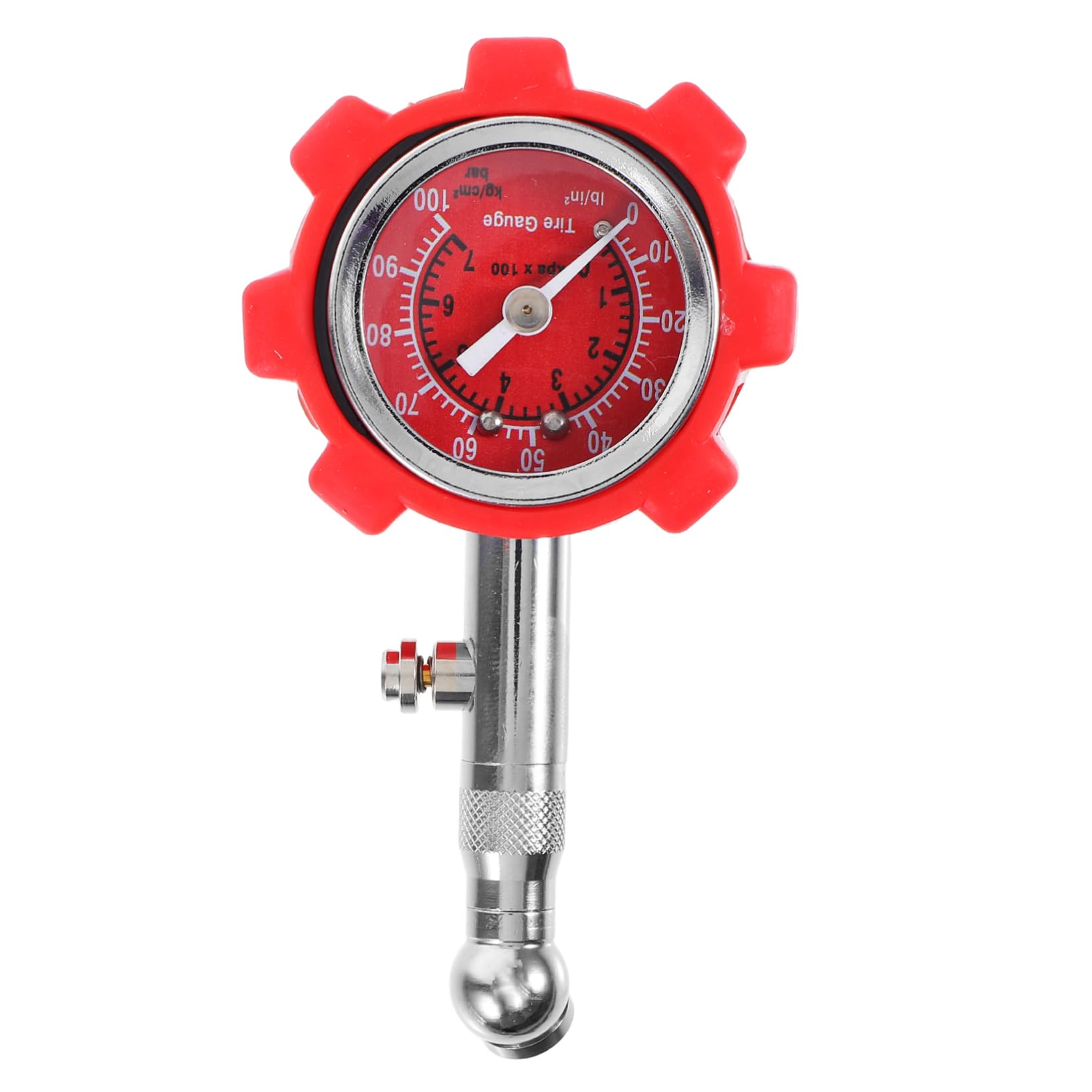 PRETYZOOM Car Tire Pressure Gauge Tires High Pressure Tire Gauge Tire Pressure Monitor Tire Pressure Reader Tire Gauge for Car Tire Pressure Tool Analog Tire Pressure Gauges Red Metal