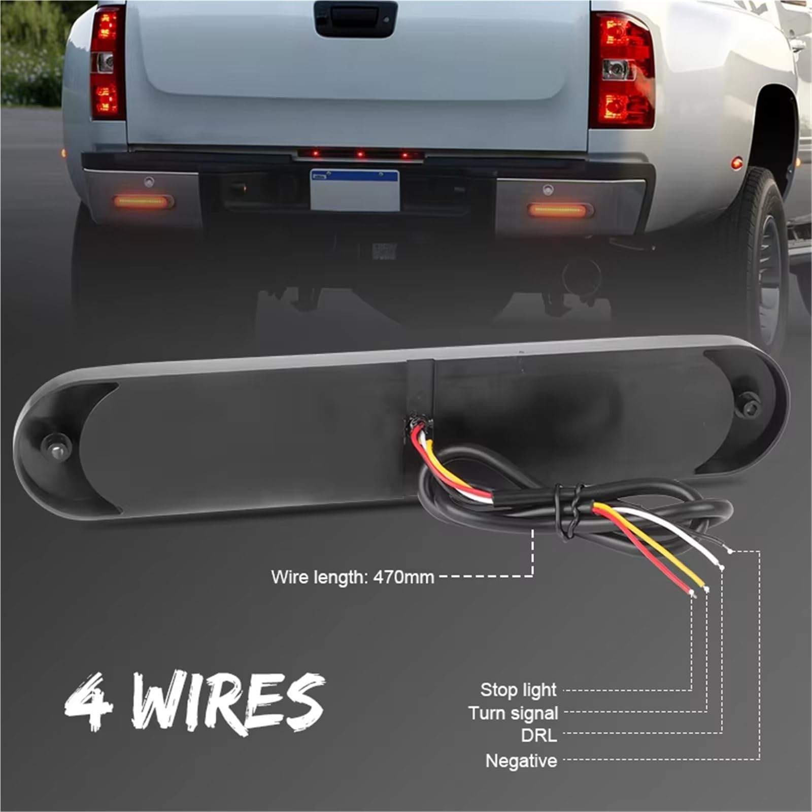 Indicatore Direzione Laterale Per Camion Per Rimorchi Per Camper ATV UTV SUV 12V 24V 68 LED Fanale Posteriore 3 In 1 Luce Freno Indicatore Direzione Lampada Avvertimento