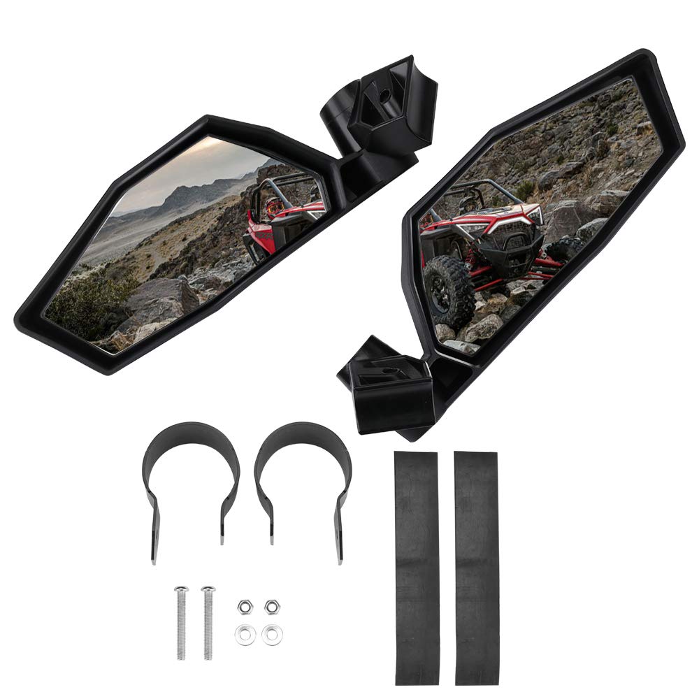 UTV Side View Mirrors, kemimoto Adjustable Side by Side Rear Side Clear