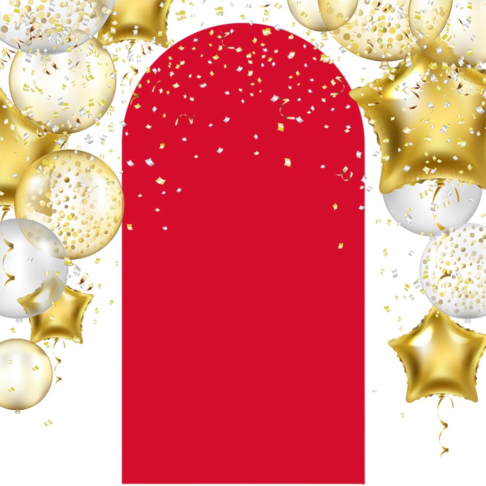 CREATCABIN Copertura per Arco Nuziale Rosso Copertura per Supporto Arco Nuziale Copertura per Fondale Spessa Regolabile Poliestere Elastico per Festa Natale Cerimonia Banchetto 180 x 80cm