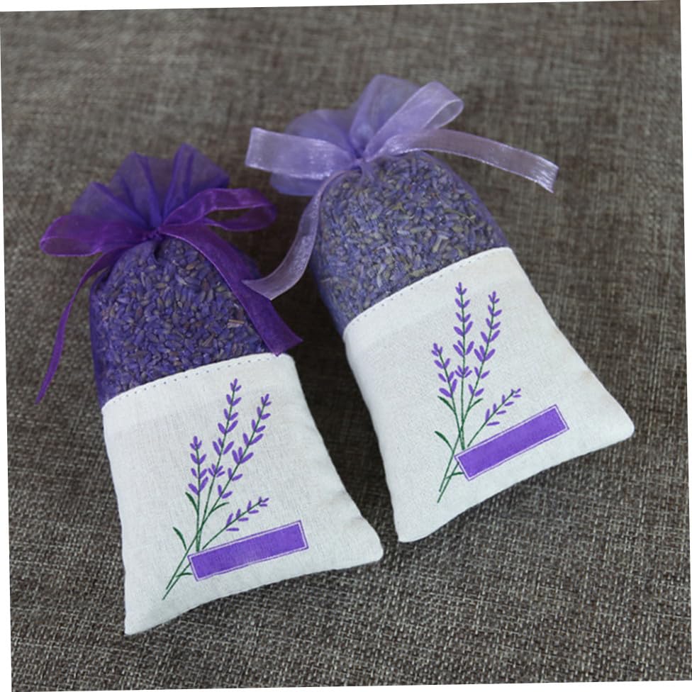 24 bolsas de saquitos de lavanda de organza con cordón miniatura 6