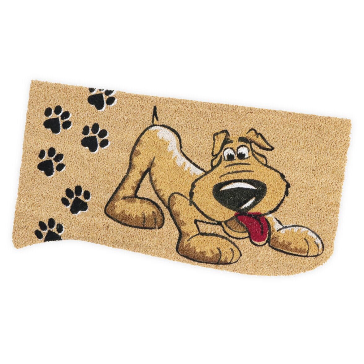 emmevi Felpudo de coco de 40 x 75 cm con parte trasera de goma antideslizante, alfombra de entrada, moderna para puerta de perro