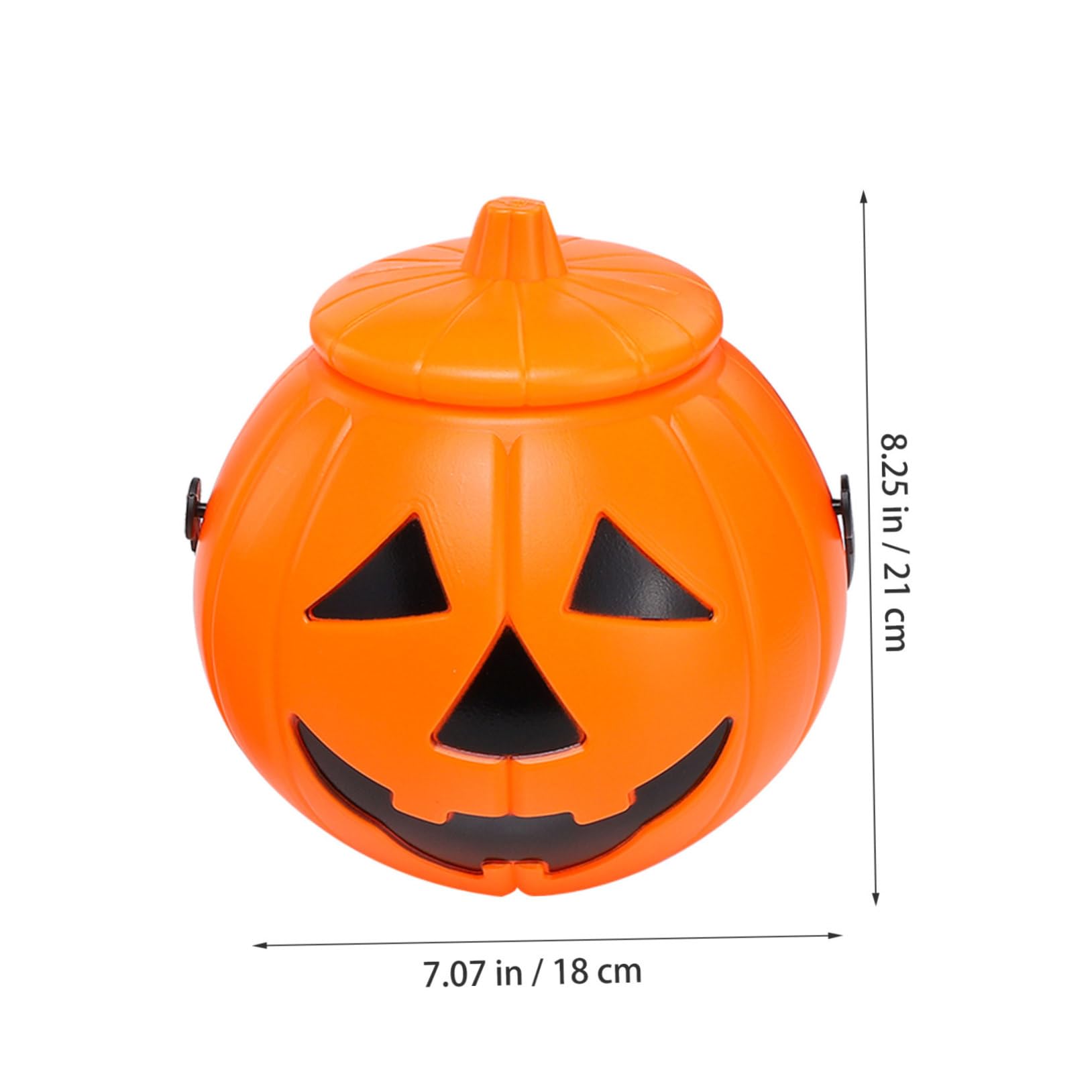 Ciieeo 2 Sets Halloween Pumpkin Lantern Glowing Pumpkin Buckets with Warm Light for Parties Candy Containers for Halloween Decor and Performances