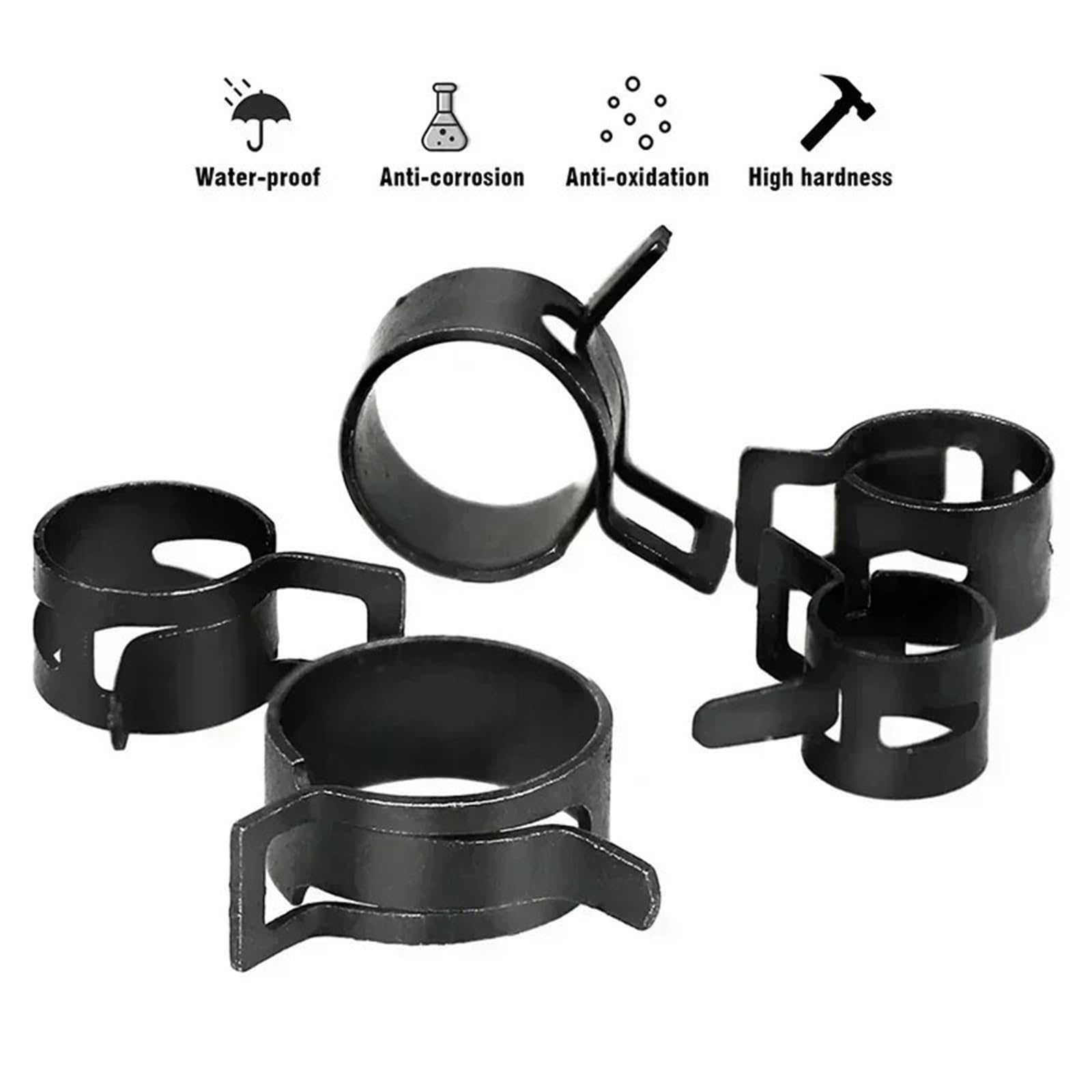 Schlauchschellen Aus Edelstahl 165 Stück 6–22 mm Federwasser-Schlauchschelle for Bandschelle, Metall-Befestigungs-Sortiment-Set + Zange