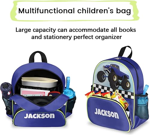 Miniatura 6 de Mochila personalizada para niños pequeños, mini mochilas personalizadas para preescolar, mochila escolar para niños y niñas, camión volquete, Opción